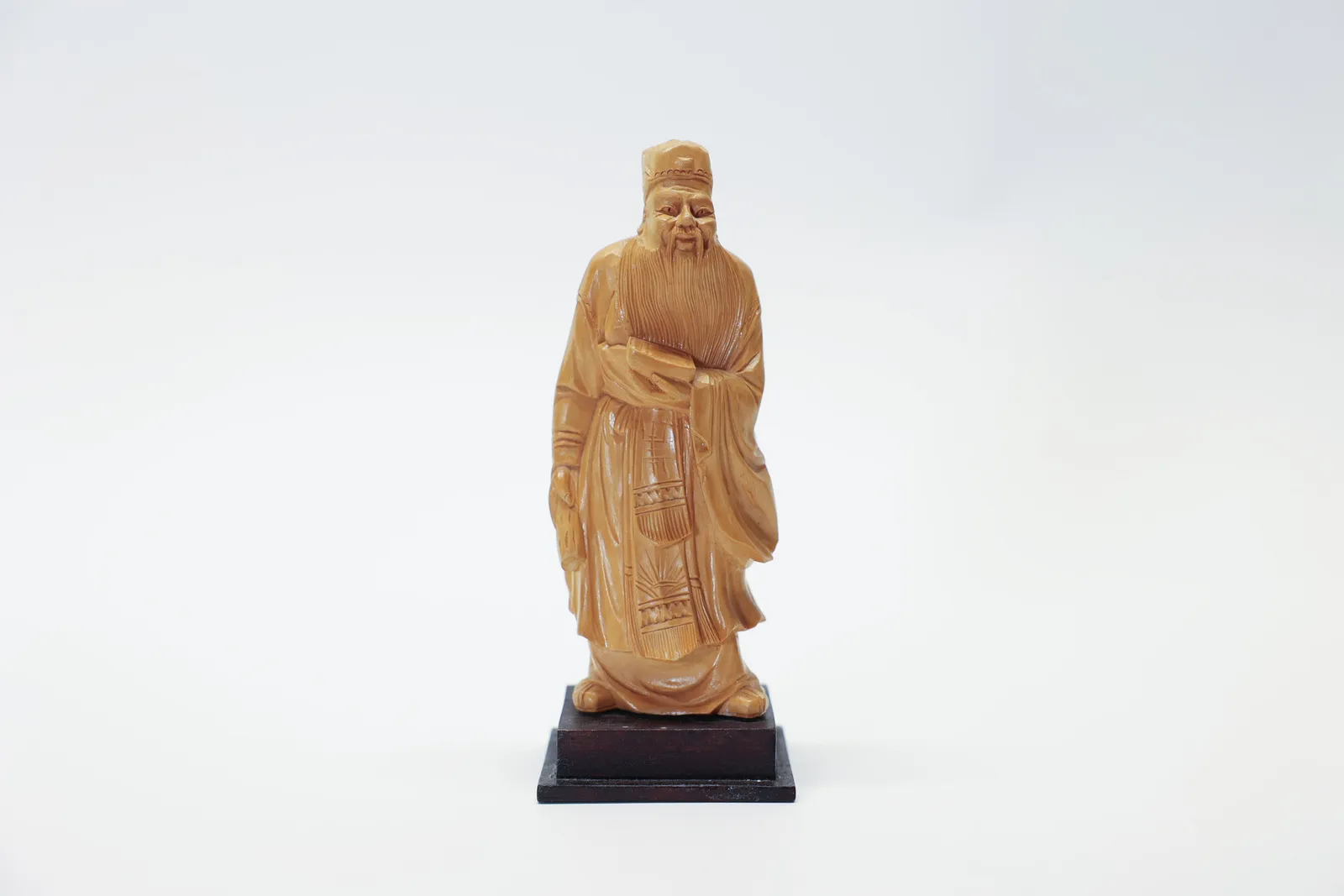 Vintage Chinese Carved Boxwood Figurine