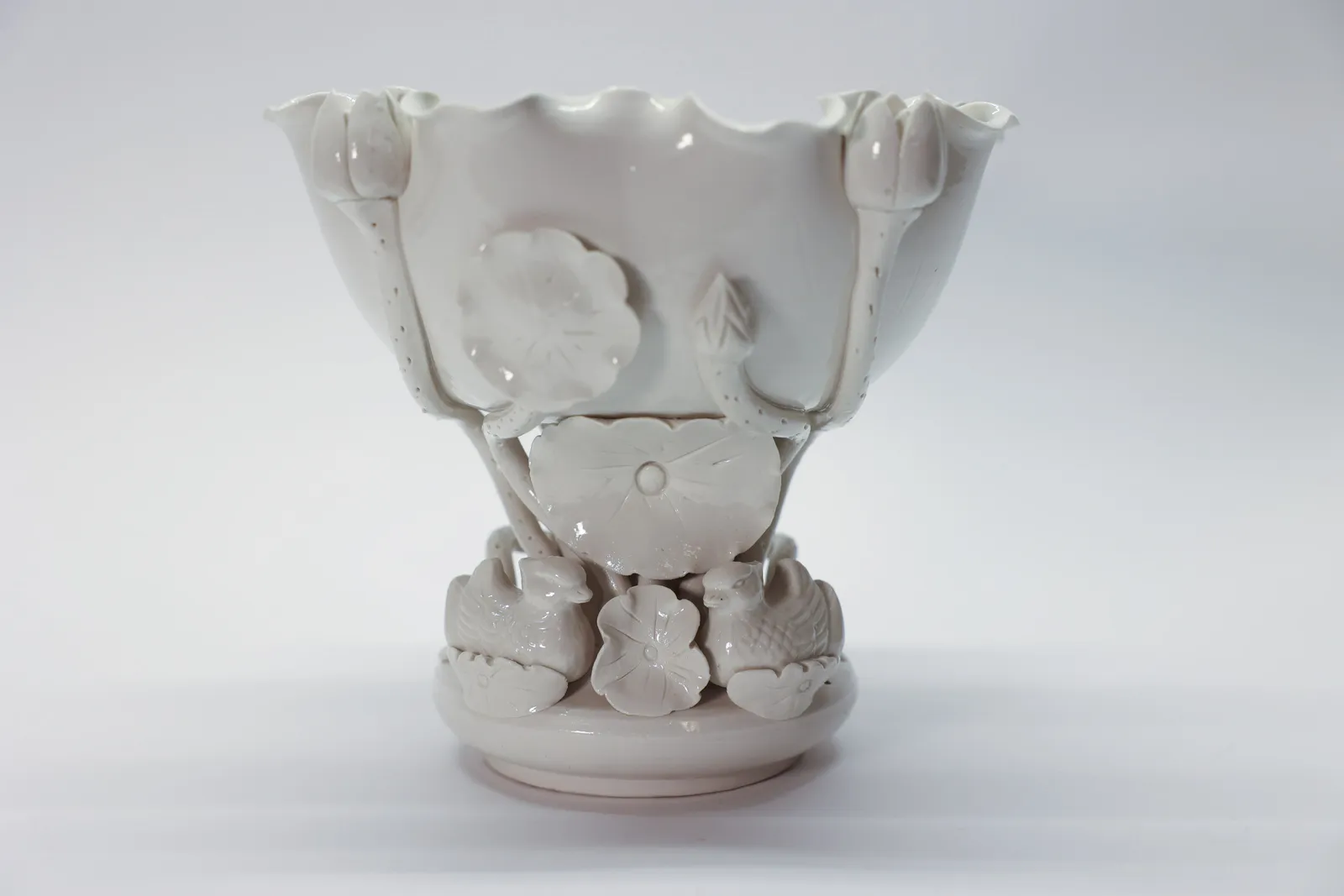 Dehua White Porcelain Compote Blanc de Chine