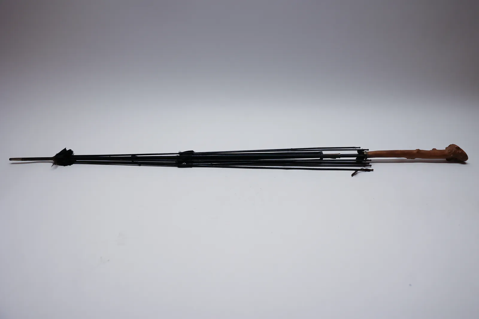 Victorian Burl Wood Handle Umbrella Frame
