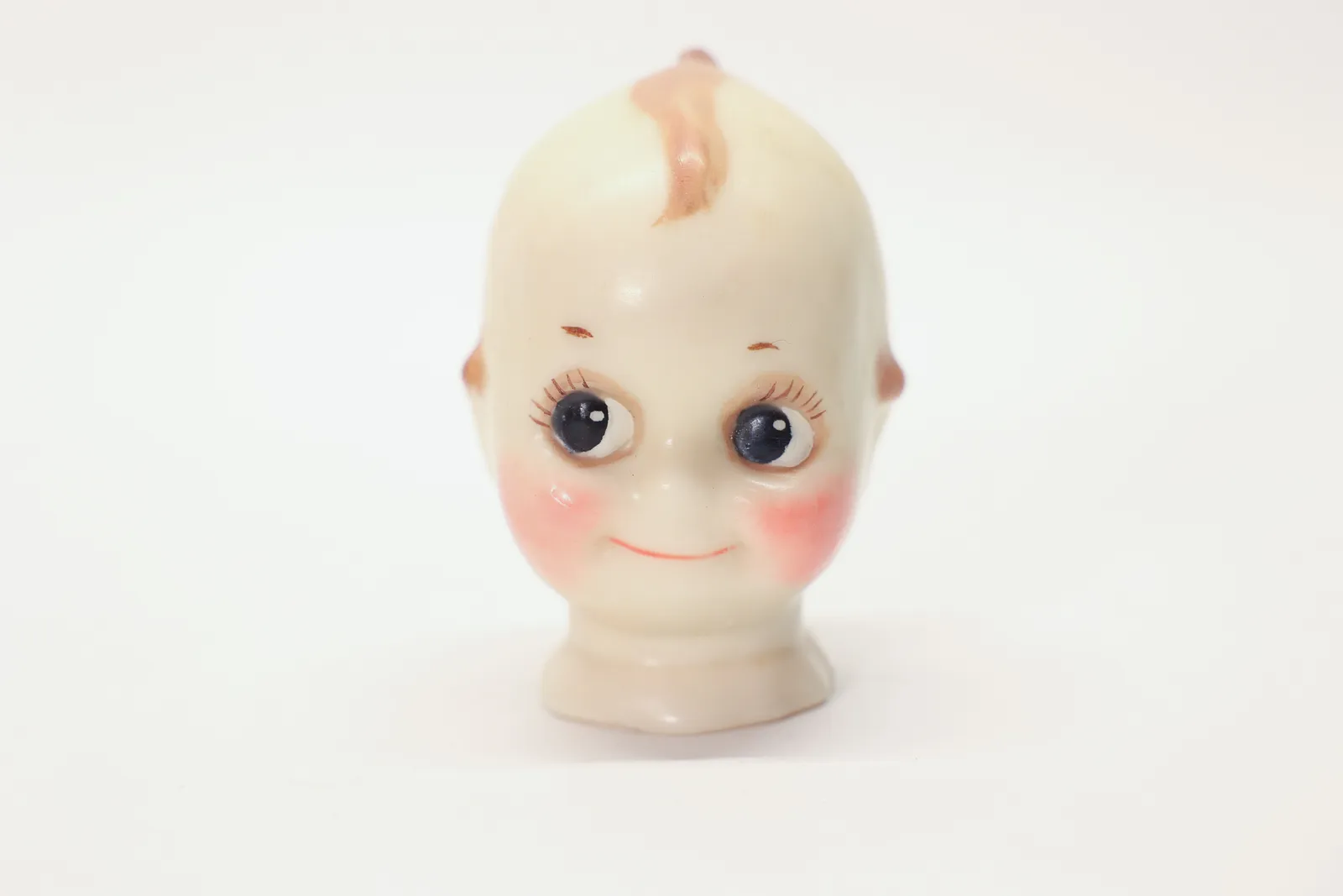 Antique Kewpie-Style Wax Doll Head