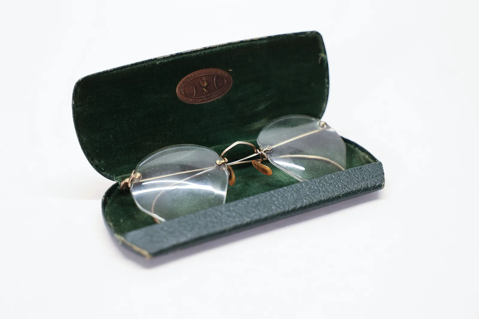 Antique Rimless Gold Filled Eyeglasses