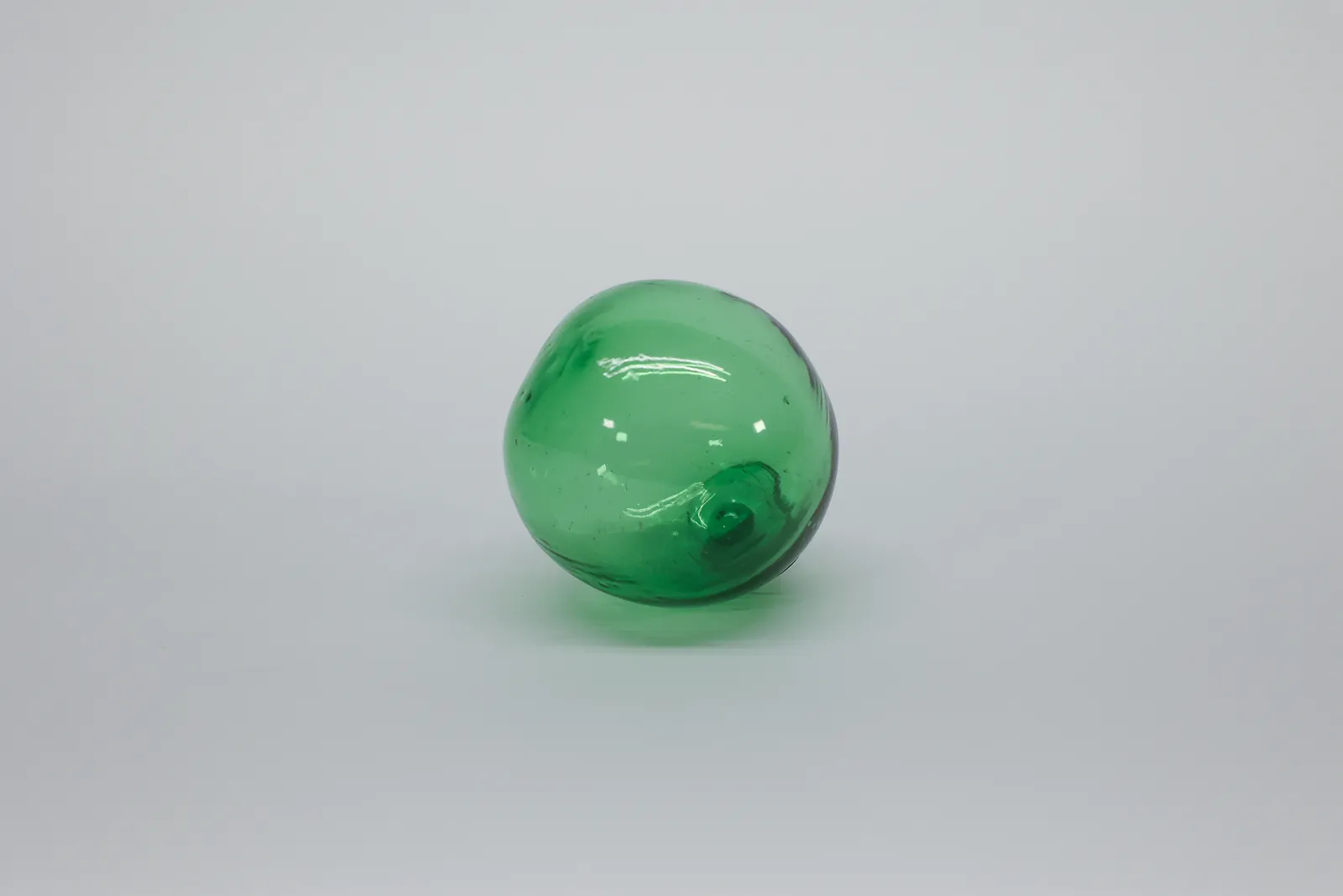 Green Hand-Blown Glass Fishing Float, 3"