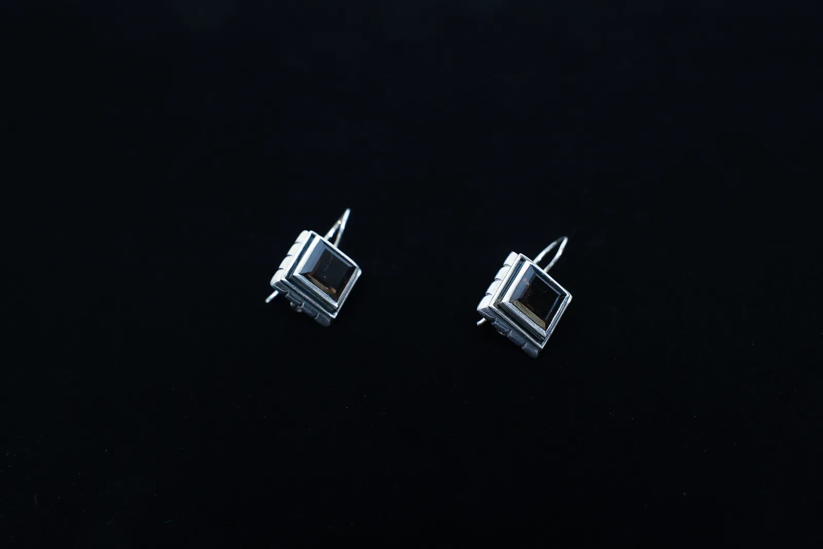 Sterling Silver Smoky Quartz Drop Earrings