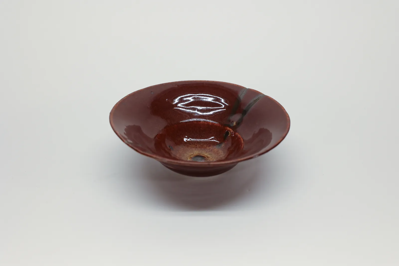 Studio Pottery Bowl, Brown Glaze