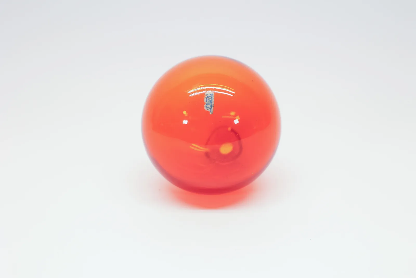 Japanese Blown Glass Fishing Float, Amberina, 3"