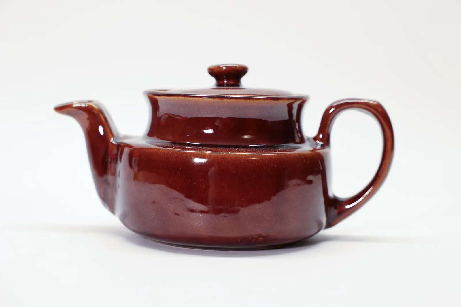 Vintage Brown Drip Glaze Teapot, USA Stamped