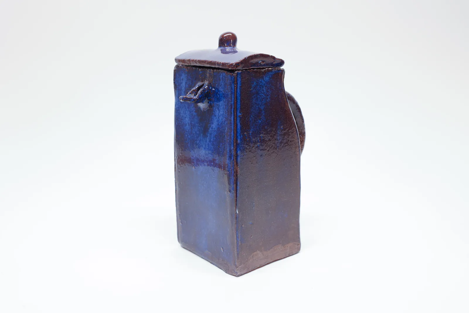 Edward Lee Folk Art Pottery Lidded Jug