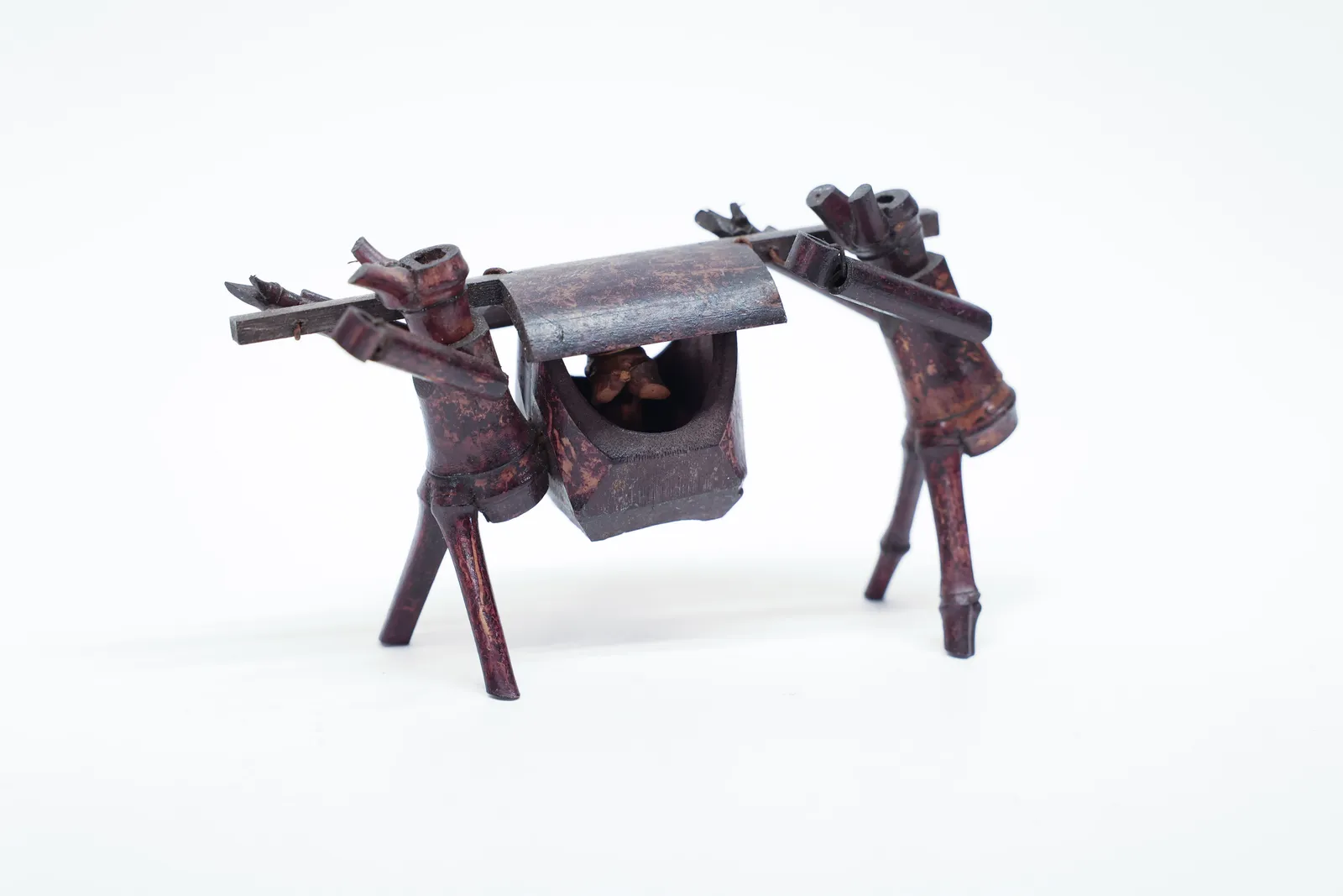 Carved Bamboo Root Folk Art Figural Sculpture