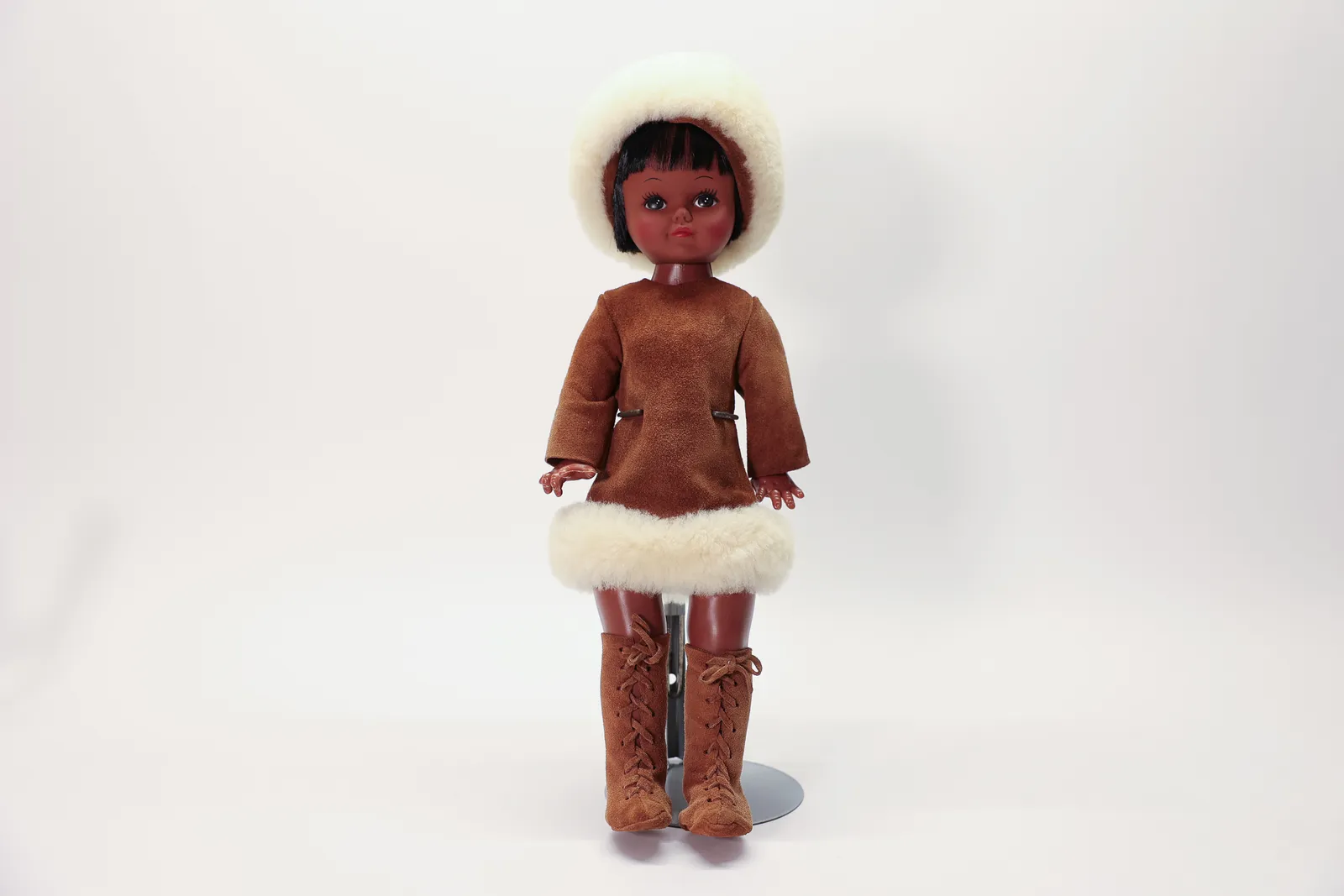Vintage Reliable Canada 17" Doll Suede Shearling