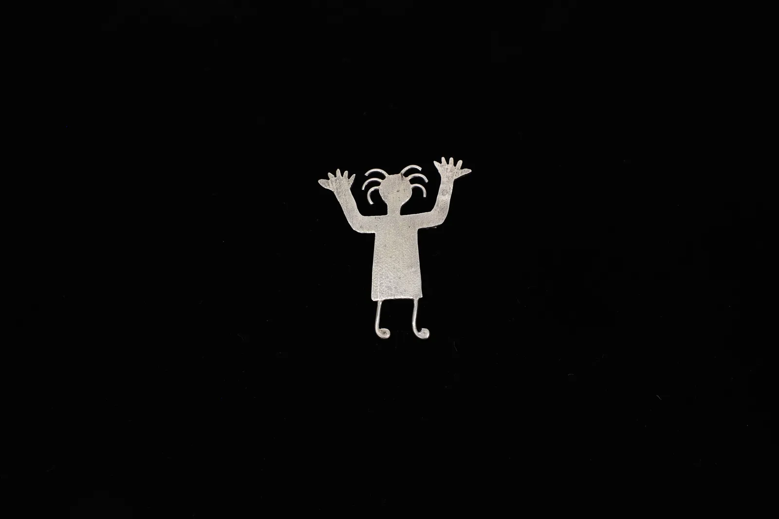 Sterling Silver Southwestern Petroglyph Man Pin