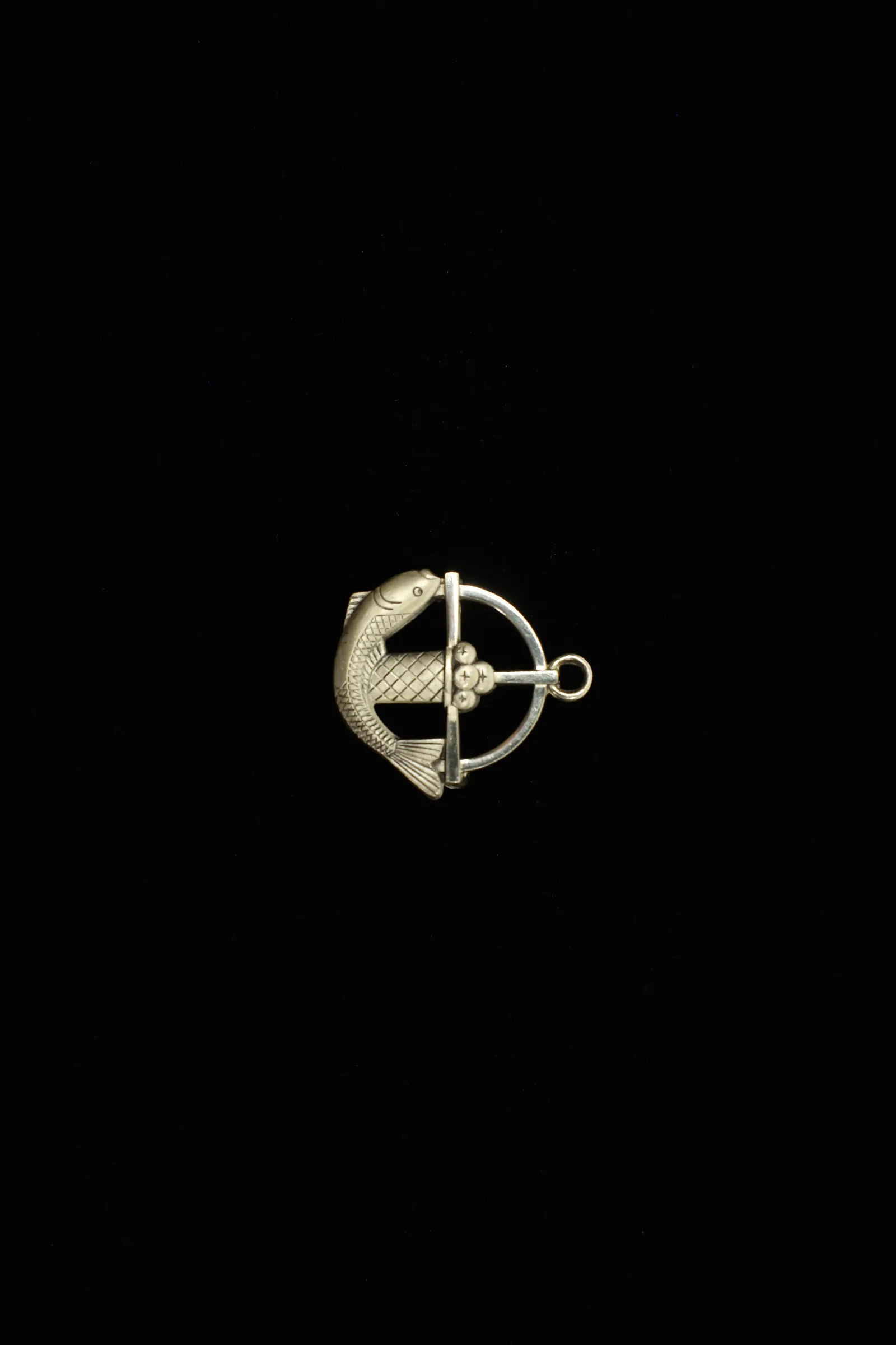 Creed Sterling Loaves & Fishes Cross Pin Pendant