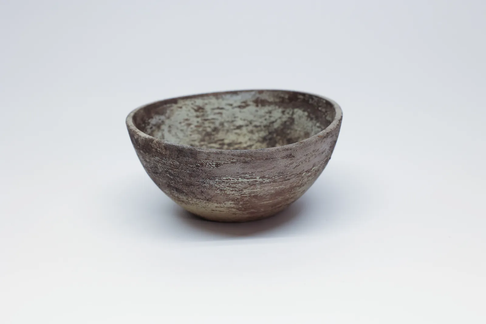 Primitive Hand-Turned Wood Bowl, Rustic Patina