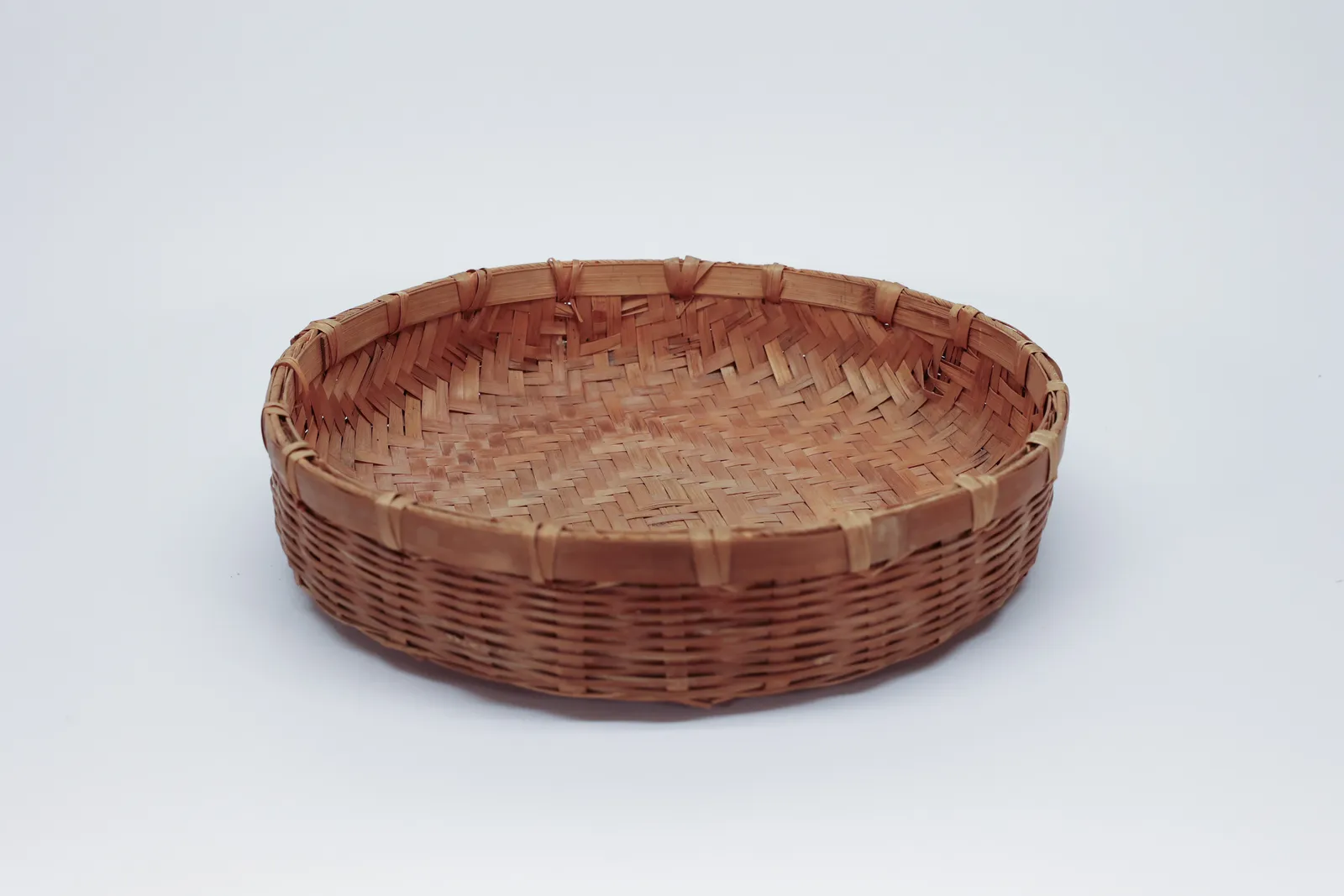Woven Bamboo Winnowing Tray, 12 3/4"