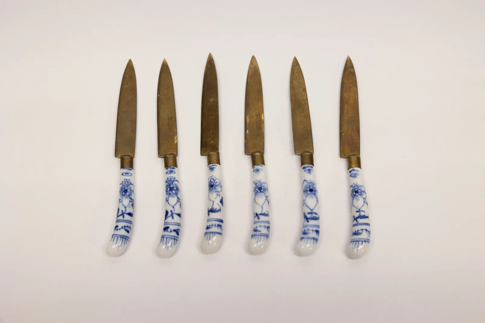 Rheingold Blue Onion Fruit Knives, Set of 6
