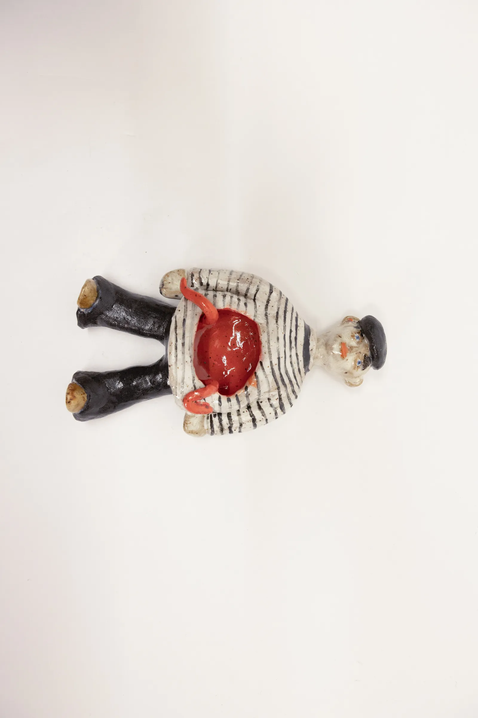 Surreal Art Pottery Sailor Figure, Disemboweled