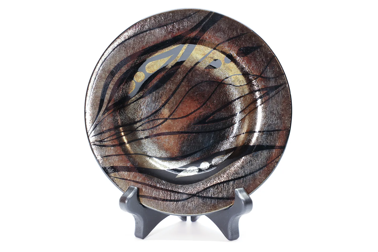 Morrissey Signed Art Glass Dish