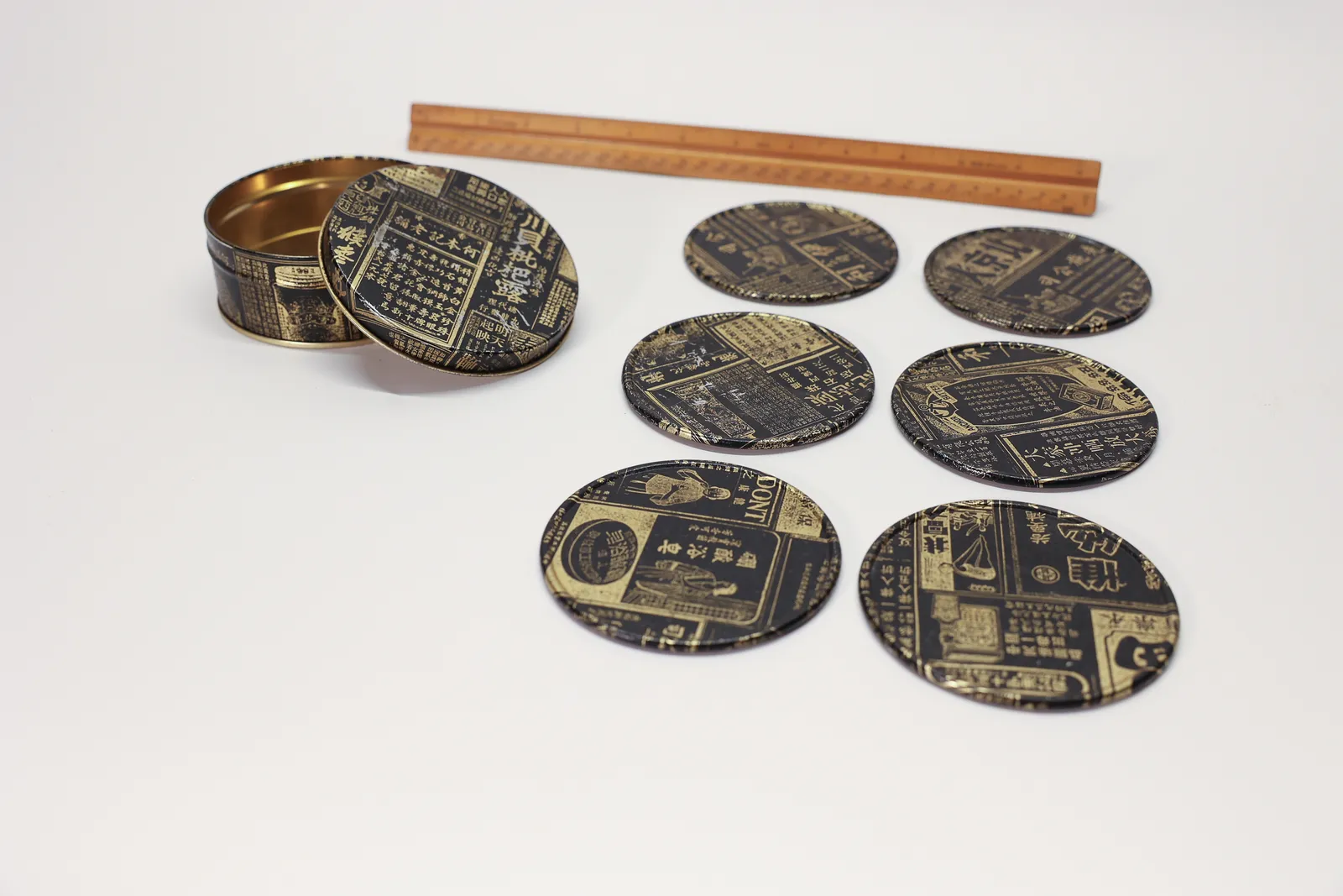 Restoration Hardware Chinese Coaster Set (6)