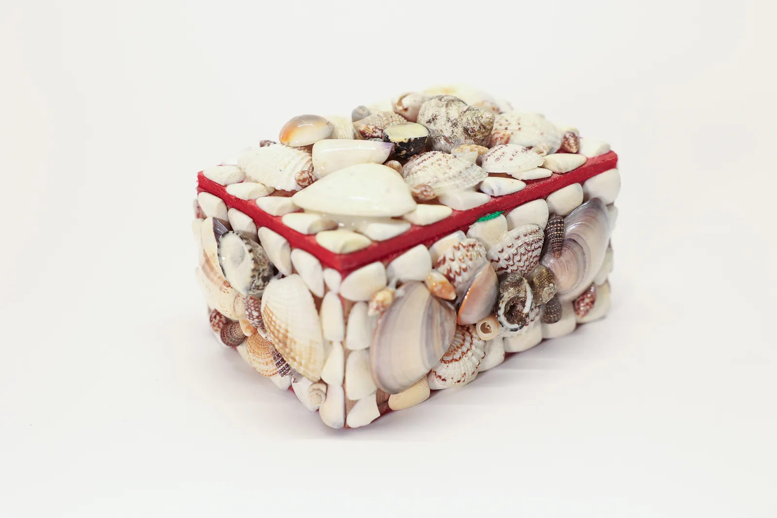 Shell-Covered Trinket Box Kitsch Art