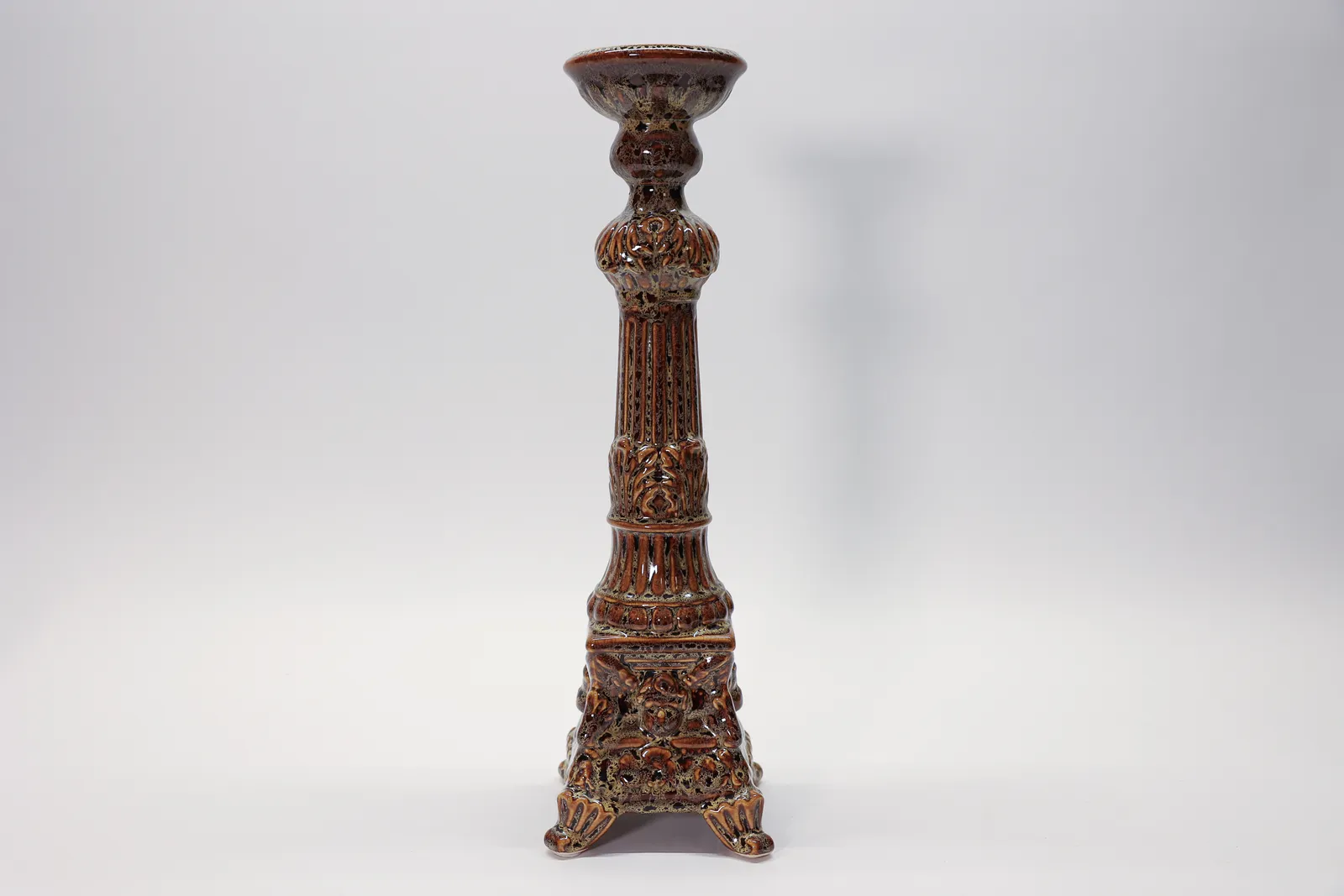 Ceramic Cherub Pedestal Candle Holder
