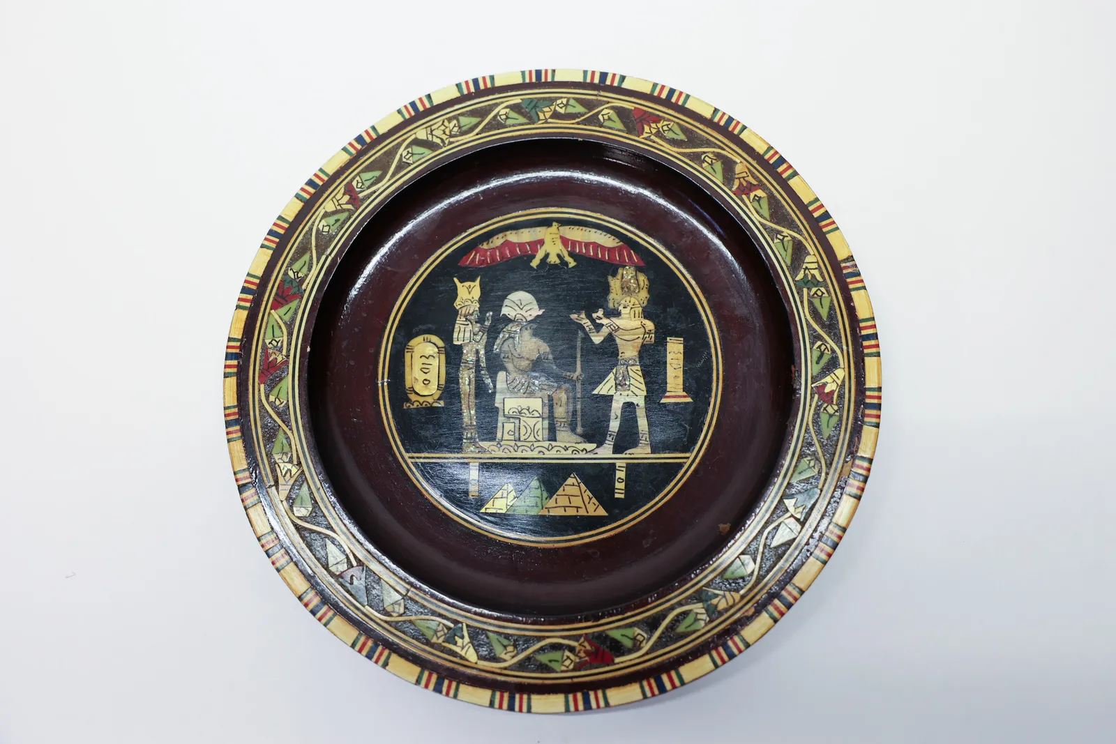 Egyptian Mother-of-Pearl Inlay Souvenir Plate