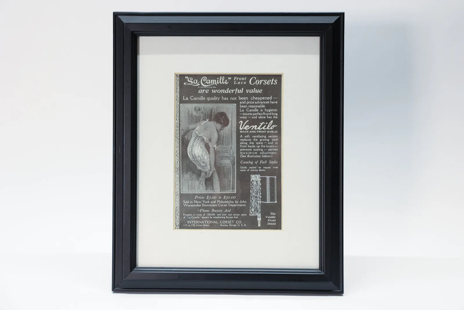 La Camille Corsets Advertisement, 1920s