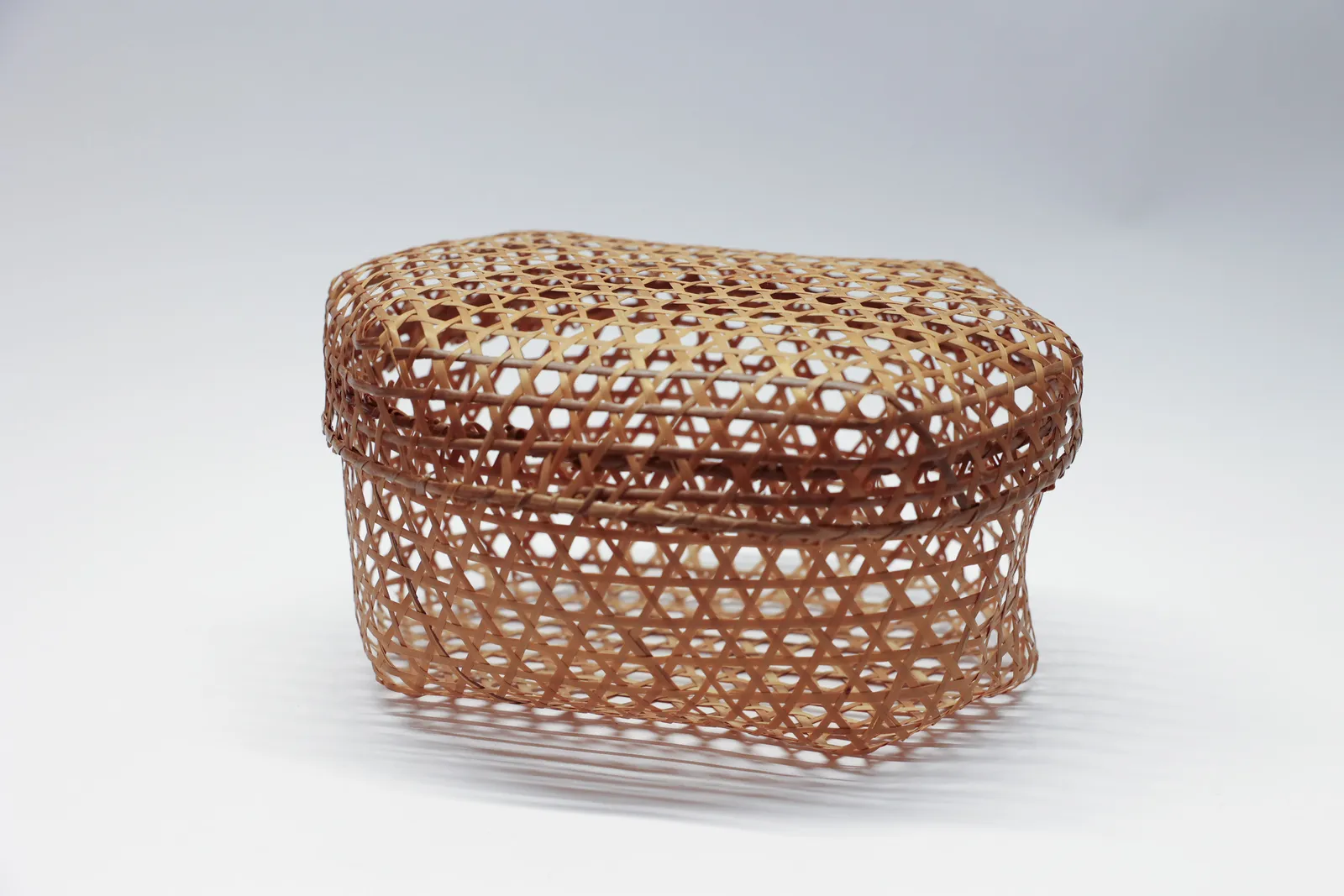 Rattan Woven Lidded Cheese Basket