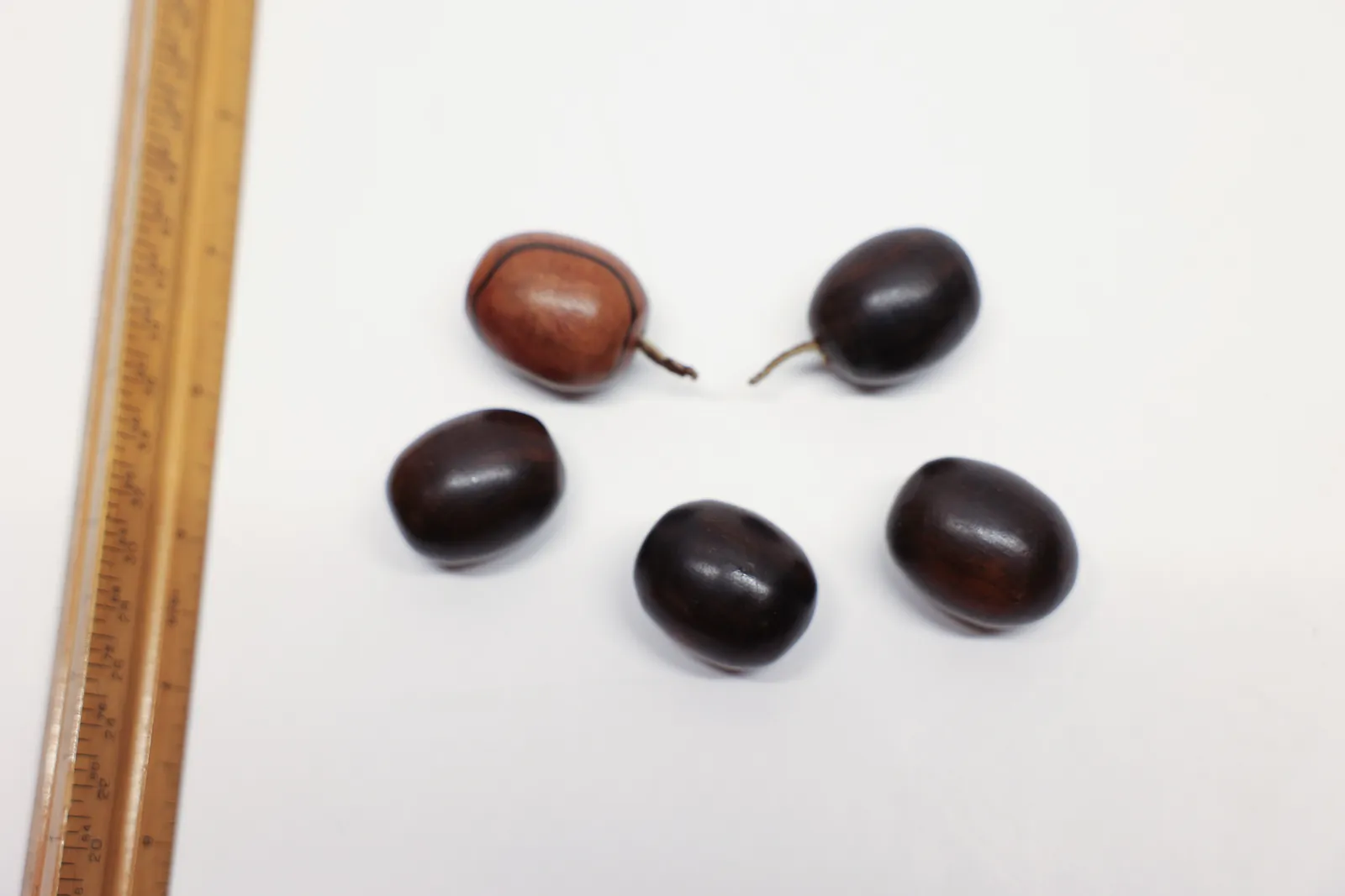 Mid-Century Rosewood Carved Grape Cluster