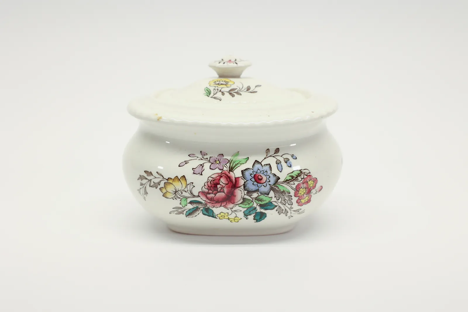 Copeland Spode "Romney" Pattern Covered Sugar Bowl
