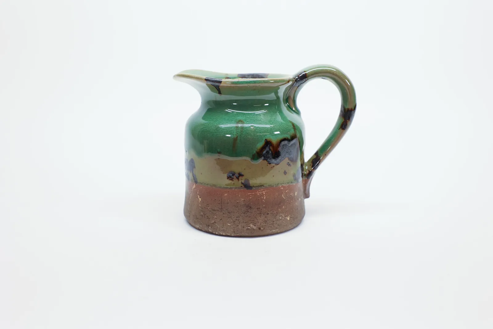 Studio Art Pottery Drip-Glaze Stoneware Pitcher