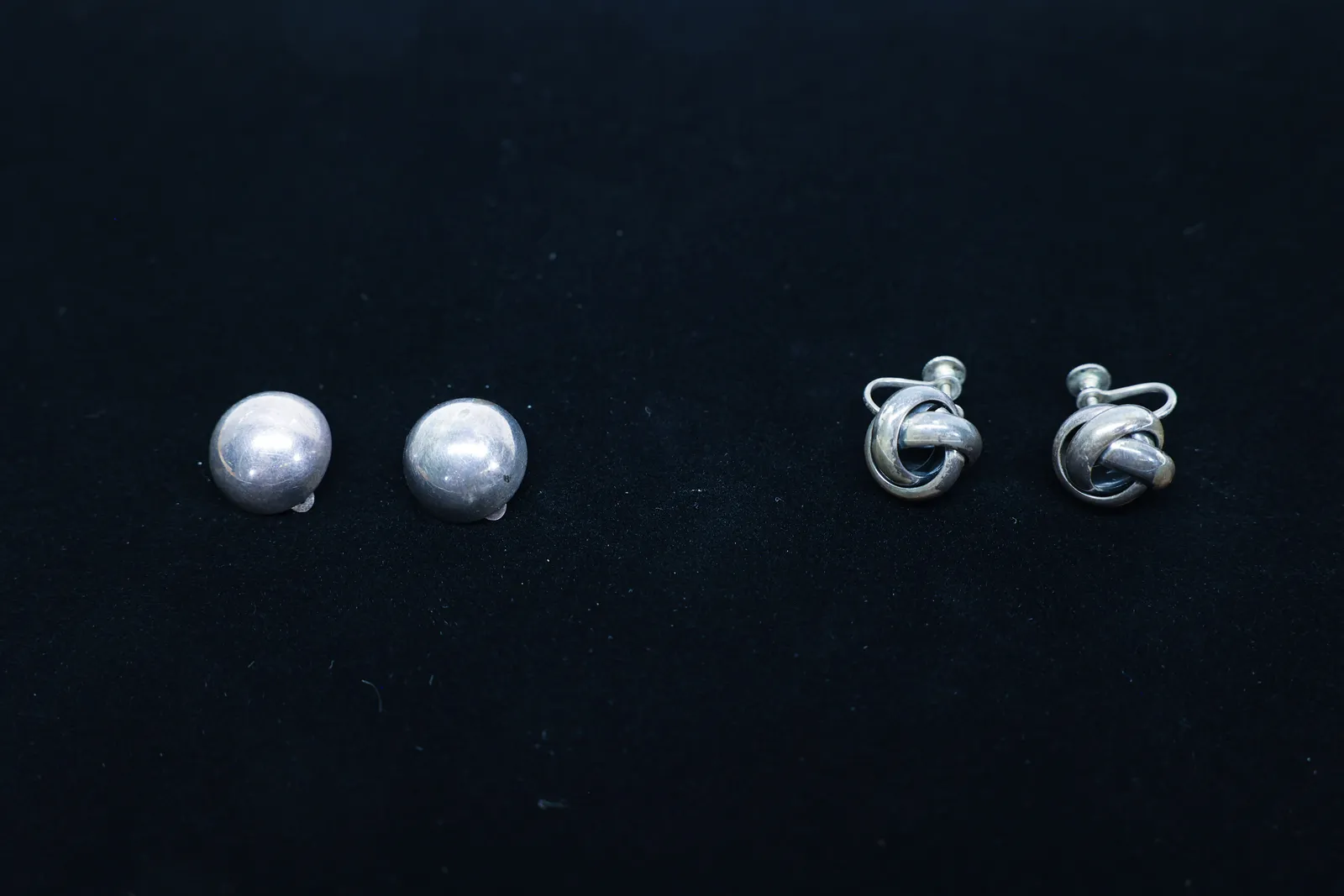 Small Lot 2 Pair Sterling Silver Earrings