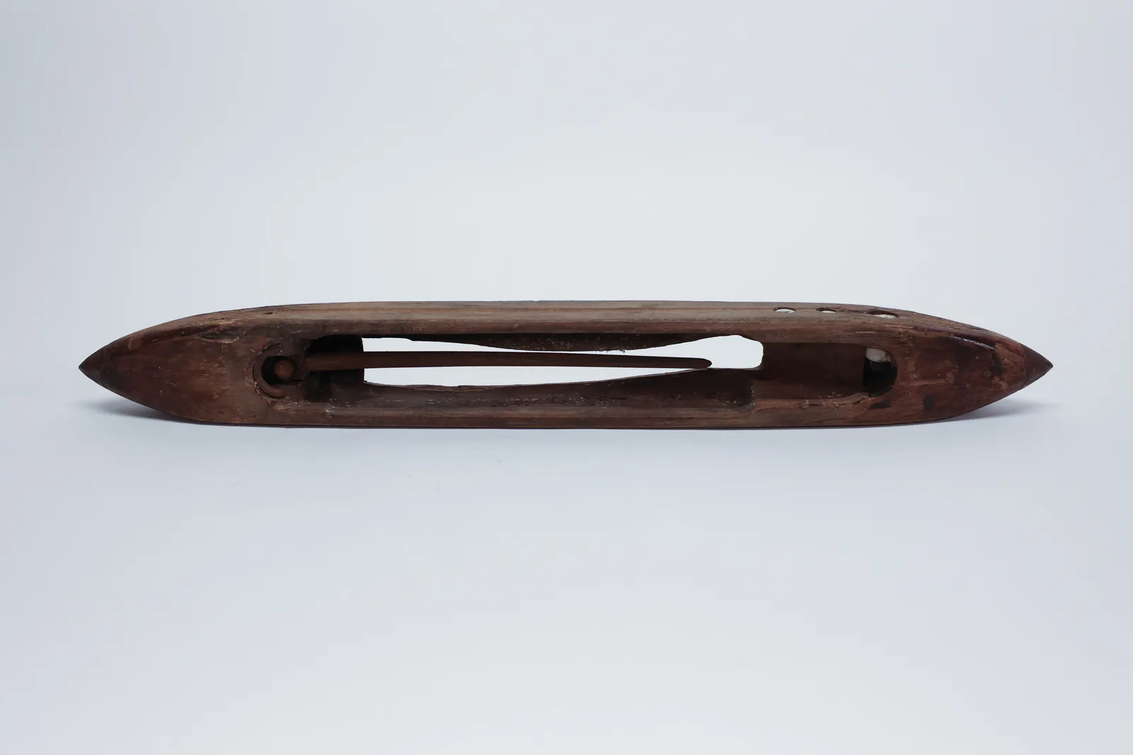 Antique Carved Wood Weaver's Boat Shuttle