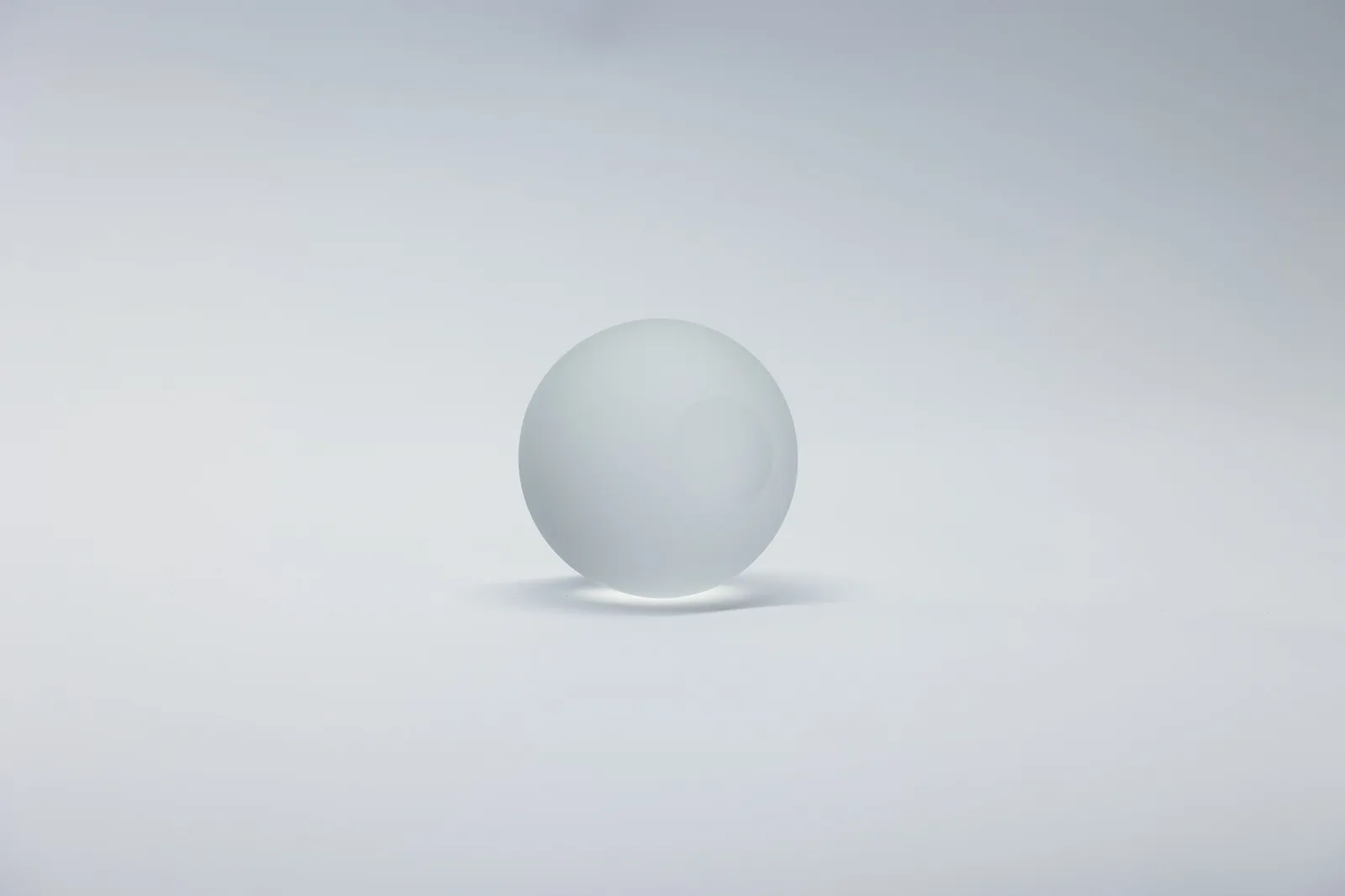 Frosted Glass Sphere Paperweight 2x2"