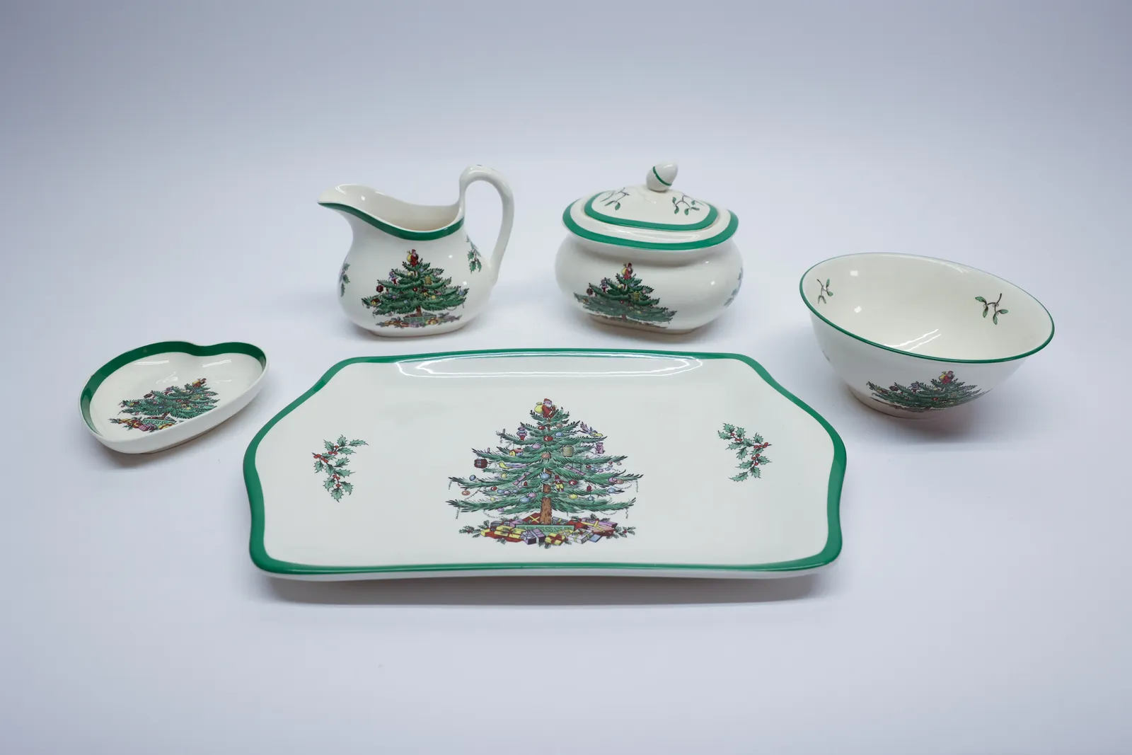 Spode Christmas Tree Pattern Serving Lot