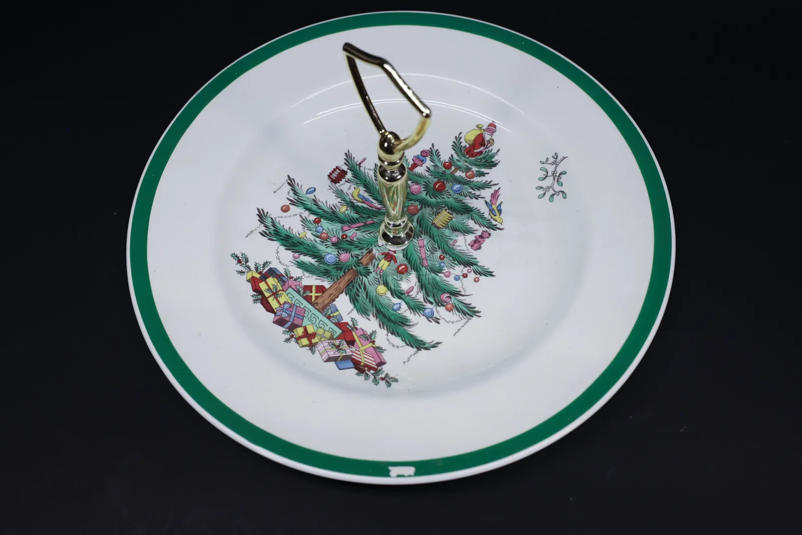 Spode Christmas Tree Handled Serving Plate