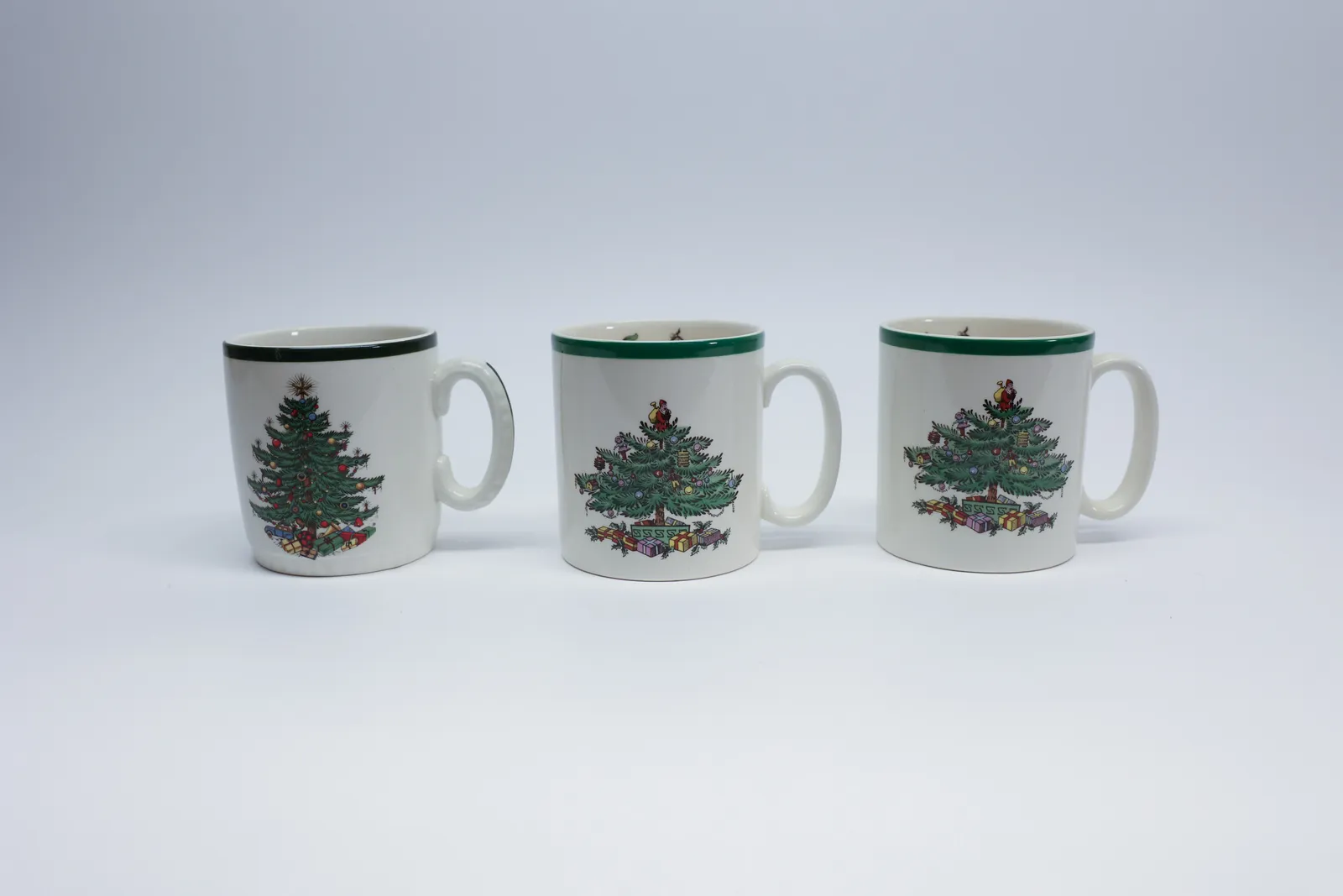 Spode & Cuthbertson Christmas Tree Mugs, Set 3