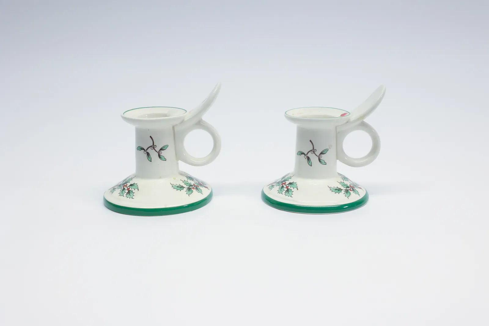 Spode Christmas Tree Chamberstick Candle Holders