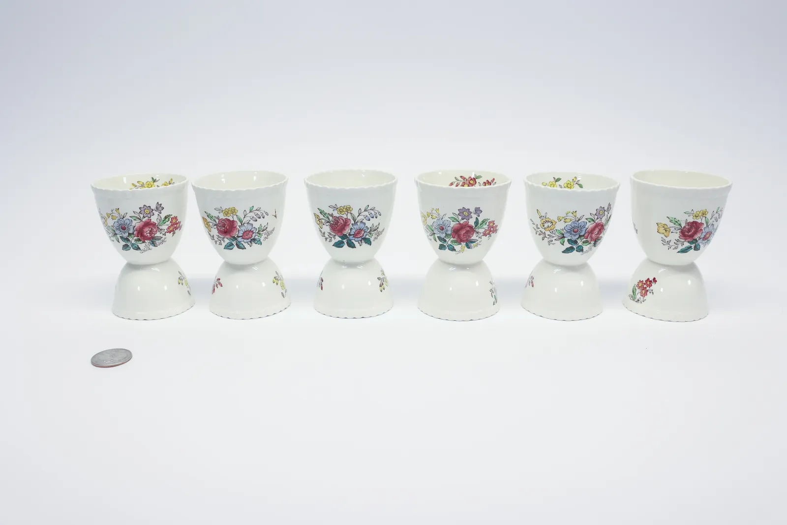 Copeland Spode "Romney" Egg Cups, Set of 6