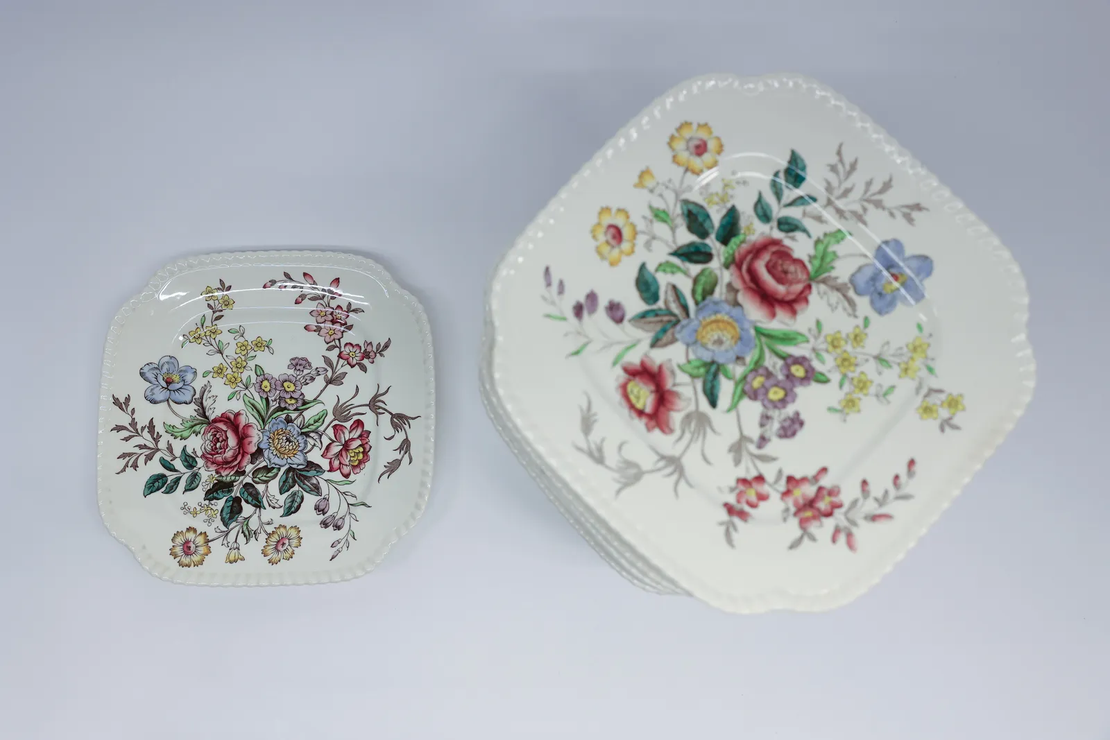 Copeland Spode "Romney" Square Plates, Set of 24