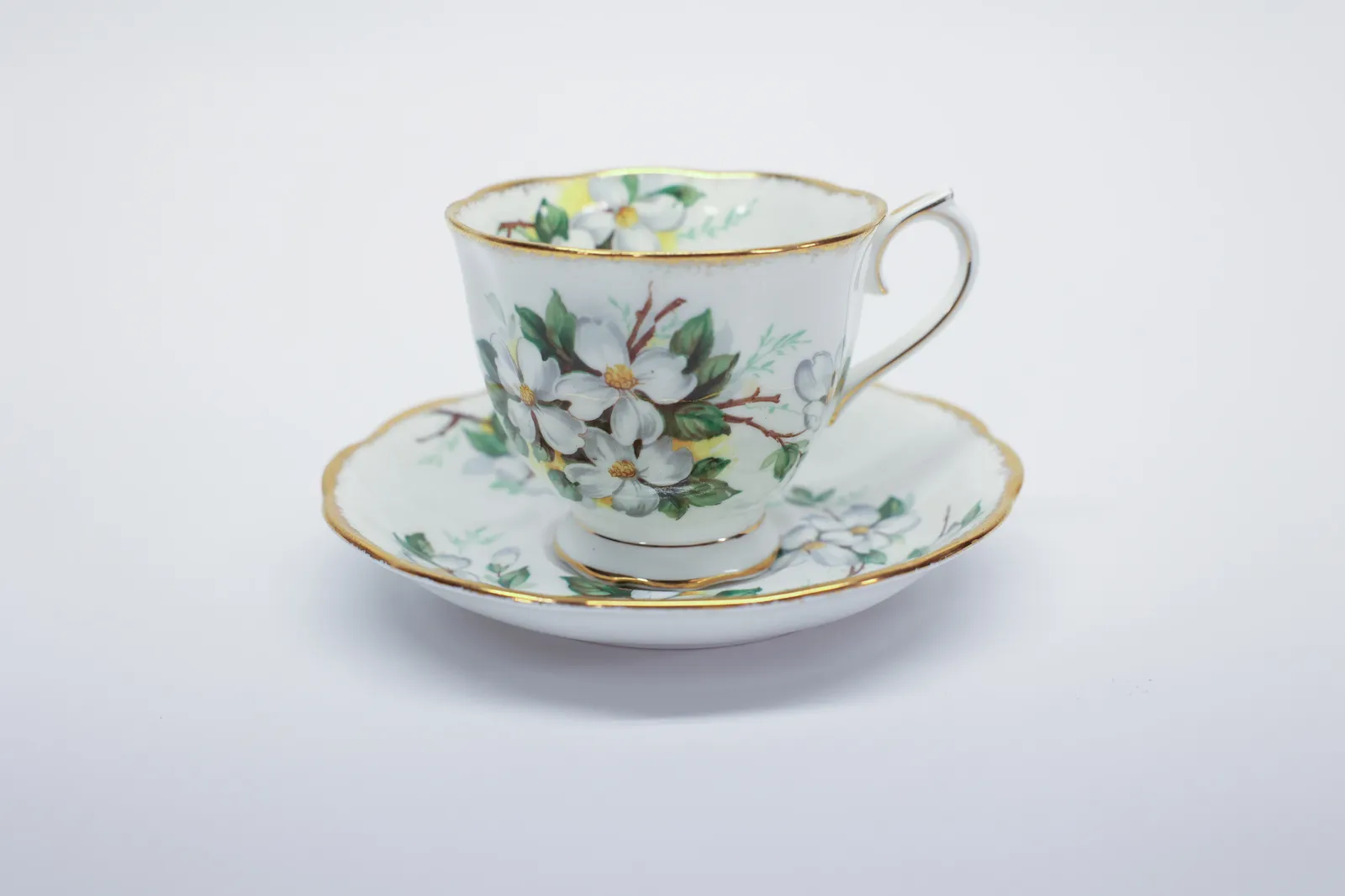 Royal Albert "White Dogwood" Cup & Saucer