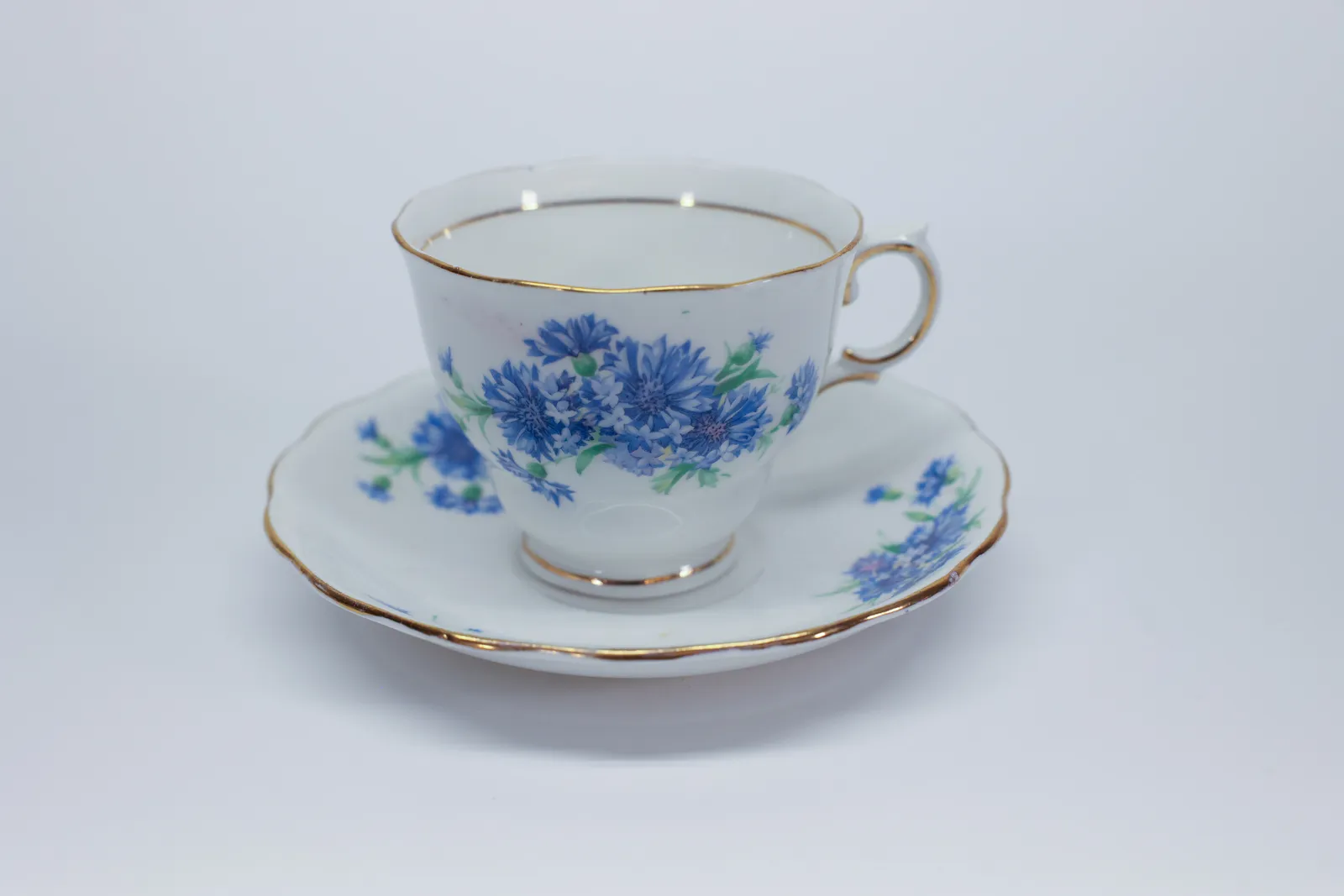 Colclough Bone China Cornflower Cup & Saucer
