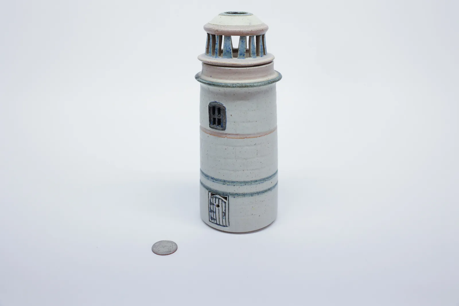 Studio Pottery Lighthouse Figural Lamp Gill's Rock