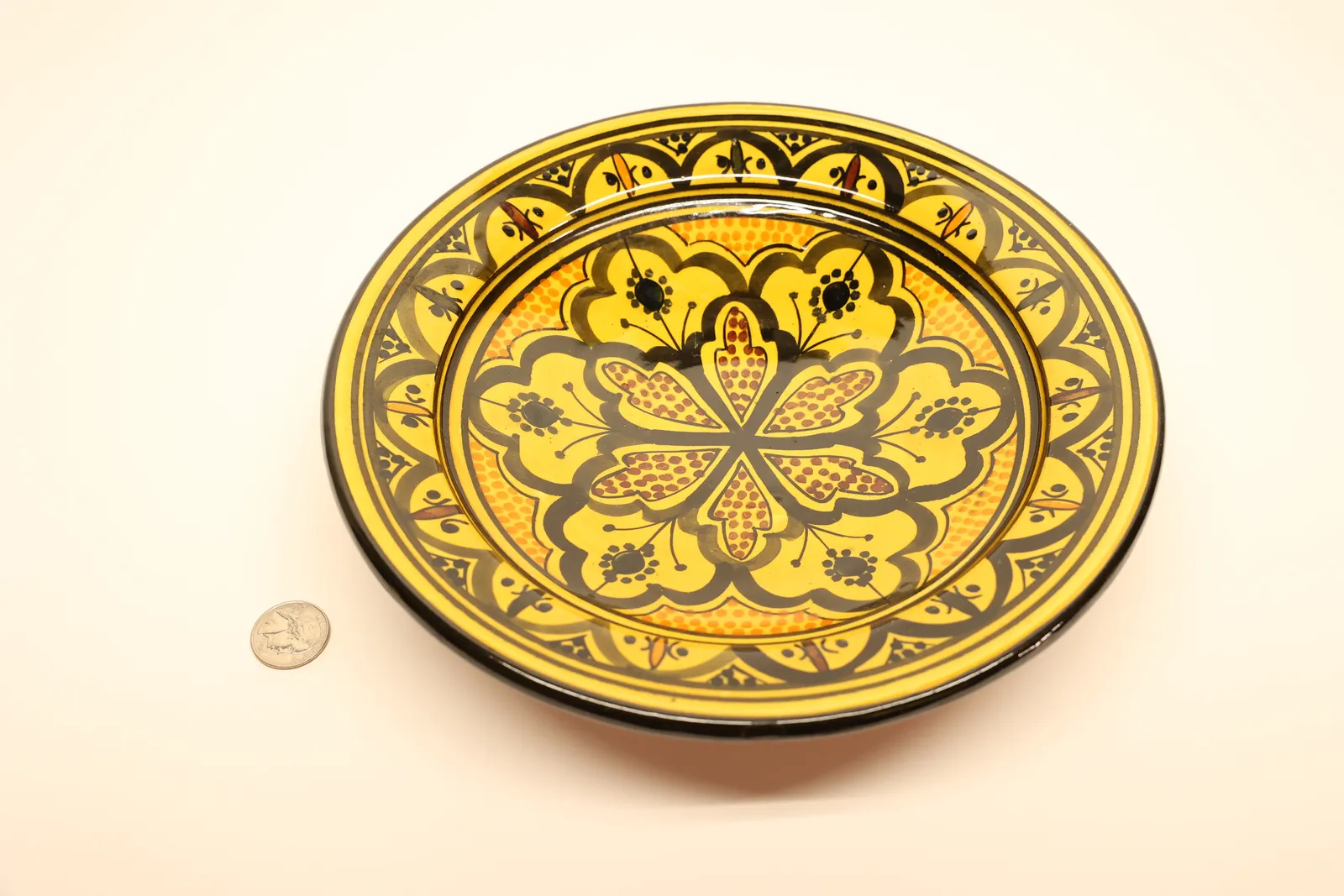 Moroccan Safi Pottery Hand-Painted Plate