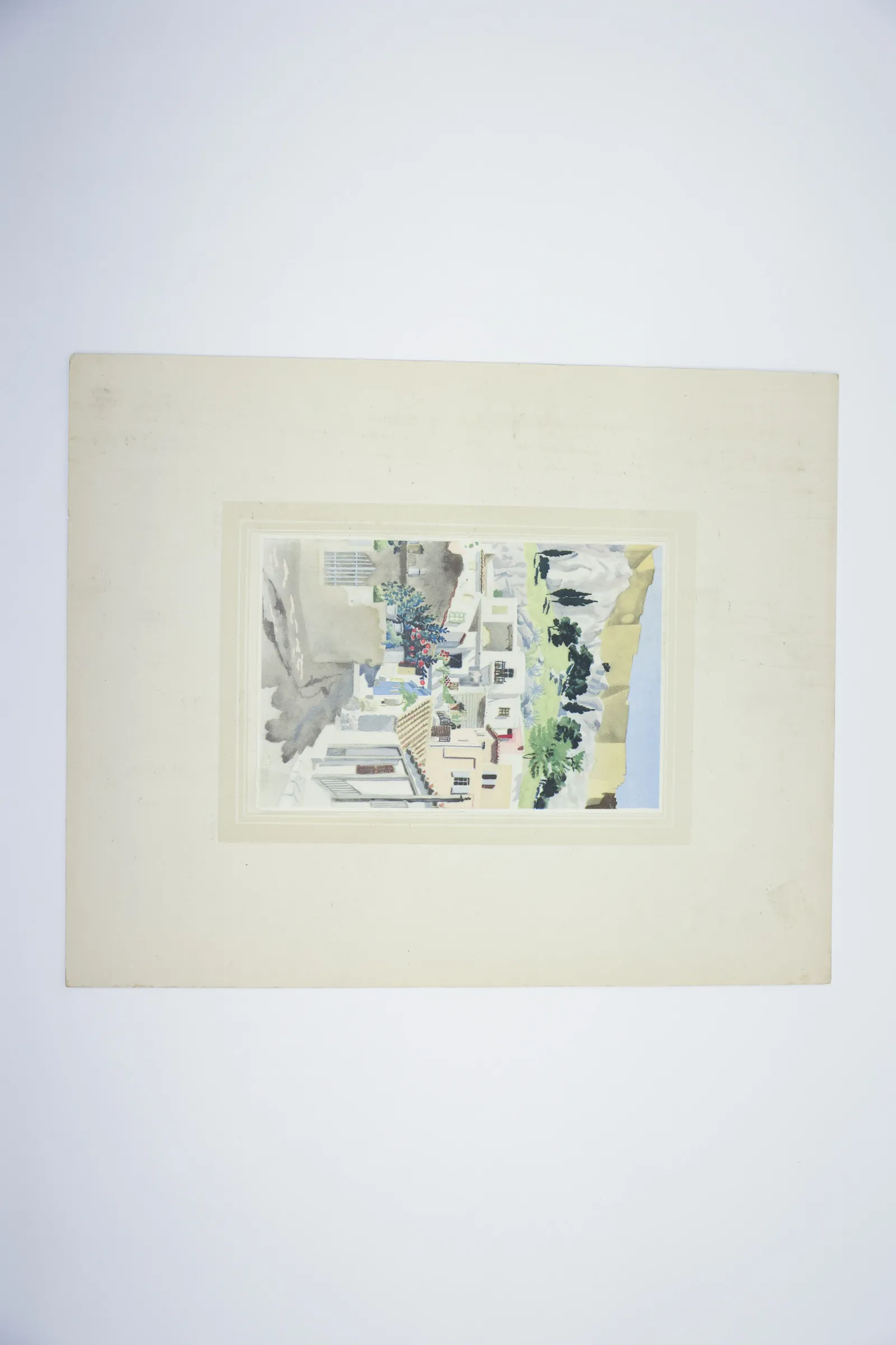 R. Tourte "Athènes-Plaka" Watercolor Print, Athens