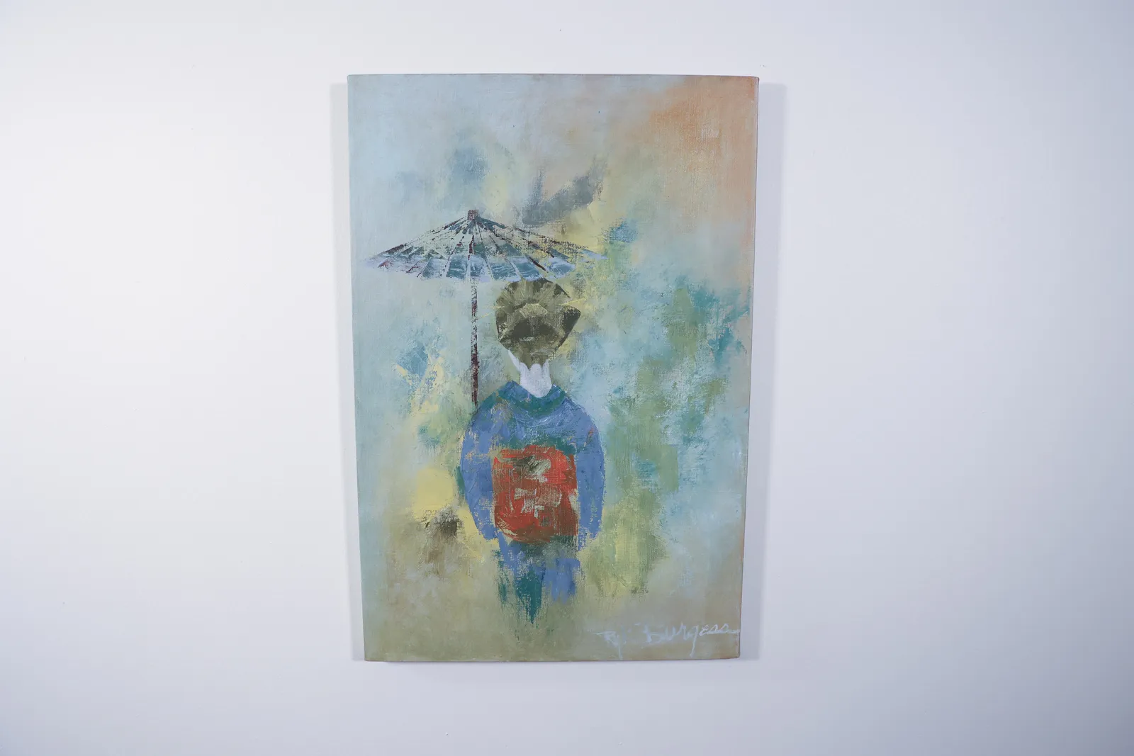 Ryk Burgess "Umbrella Geisha II" Oil on Canvas