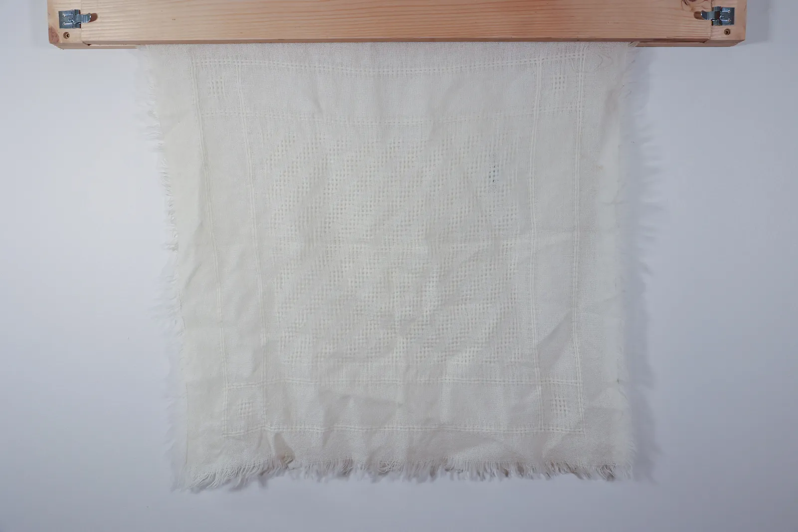 2 Handwoven Wool Scarves, Pair, Dobby Weave