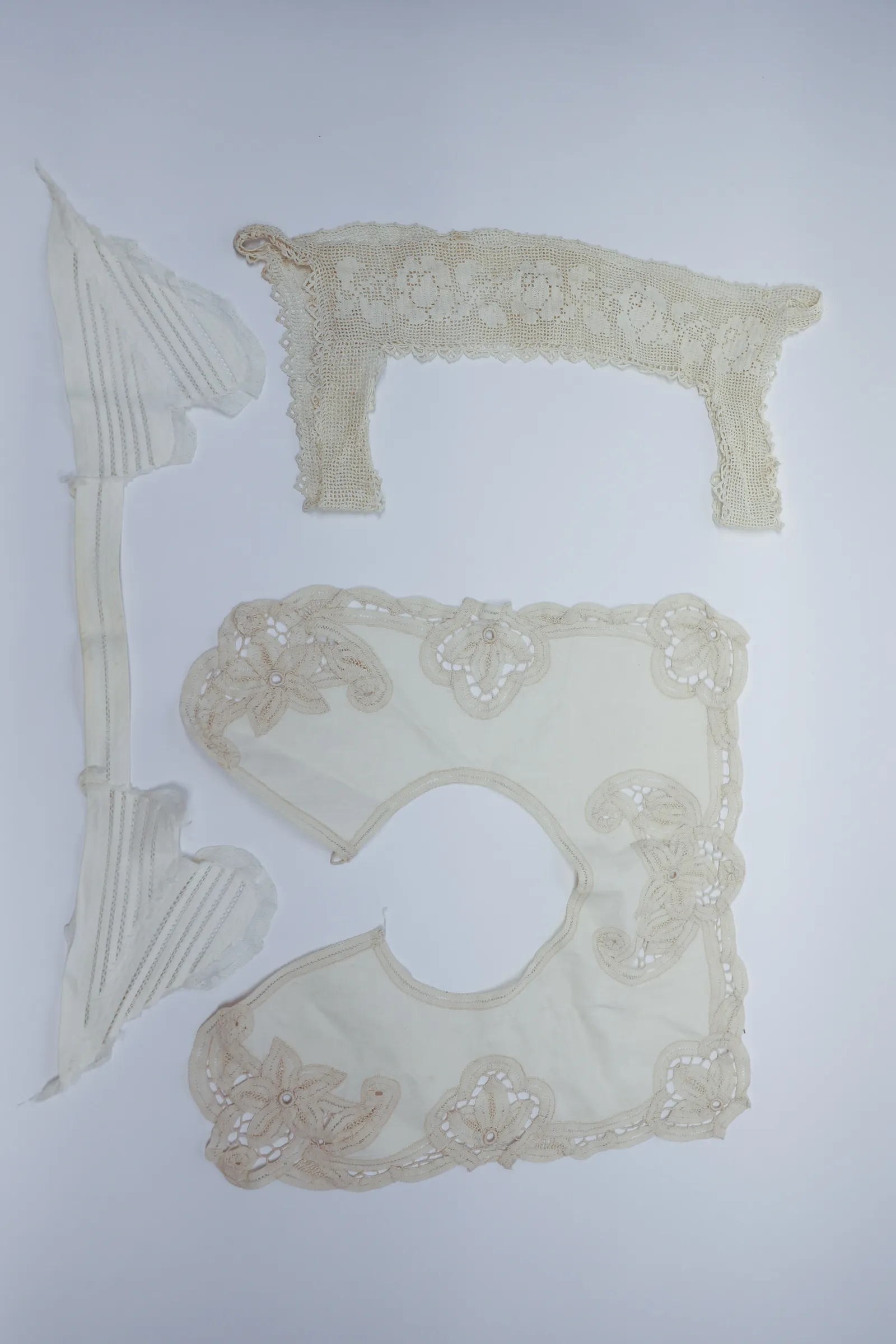 3 Edwardian Lacework Collars and Corset Cover
