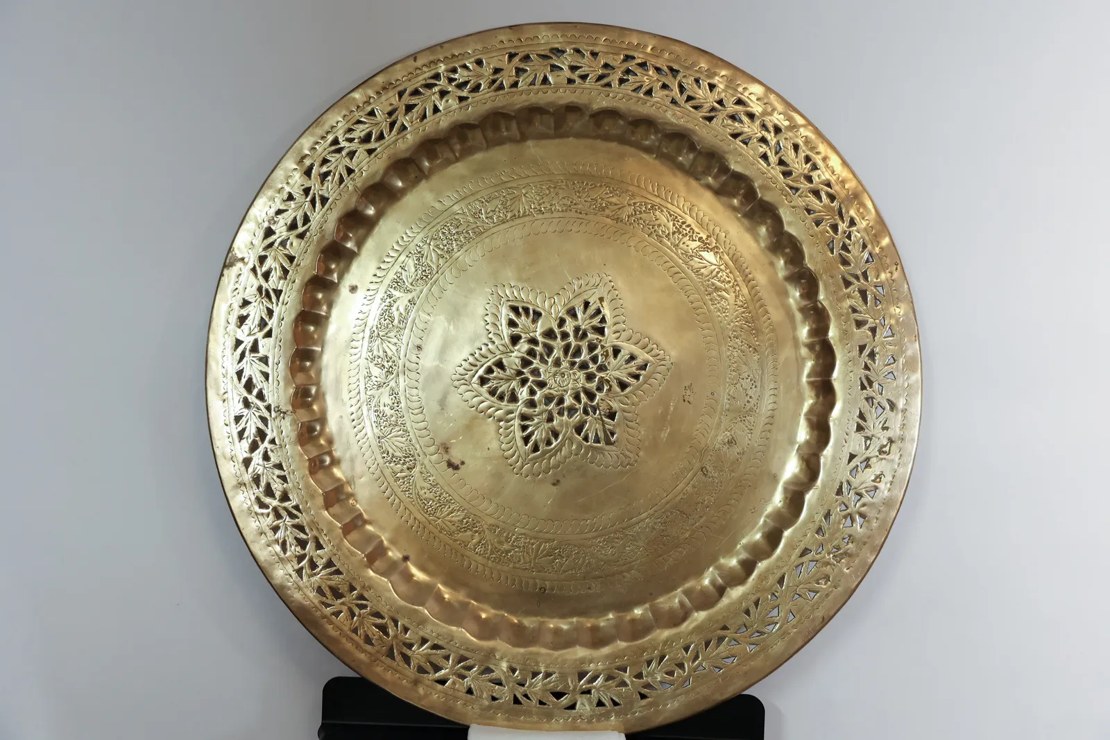 Large Pierced Brass Tray or Table Top