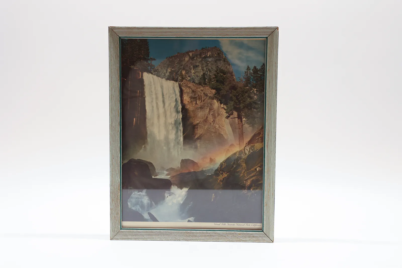Vintage Vernal Falls Yosemite Photo Print, Framed