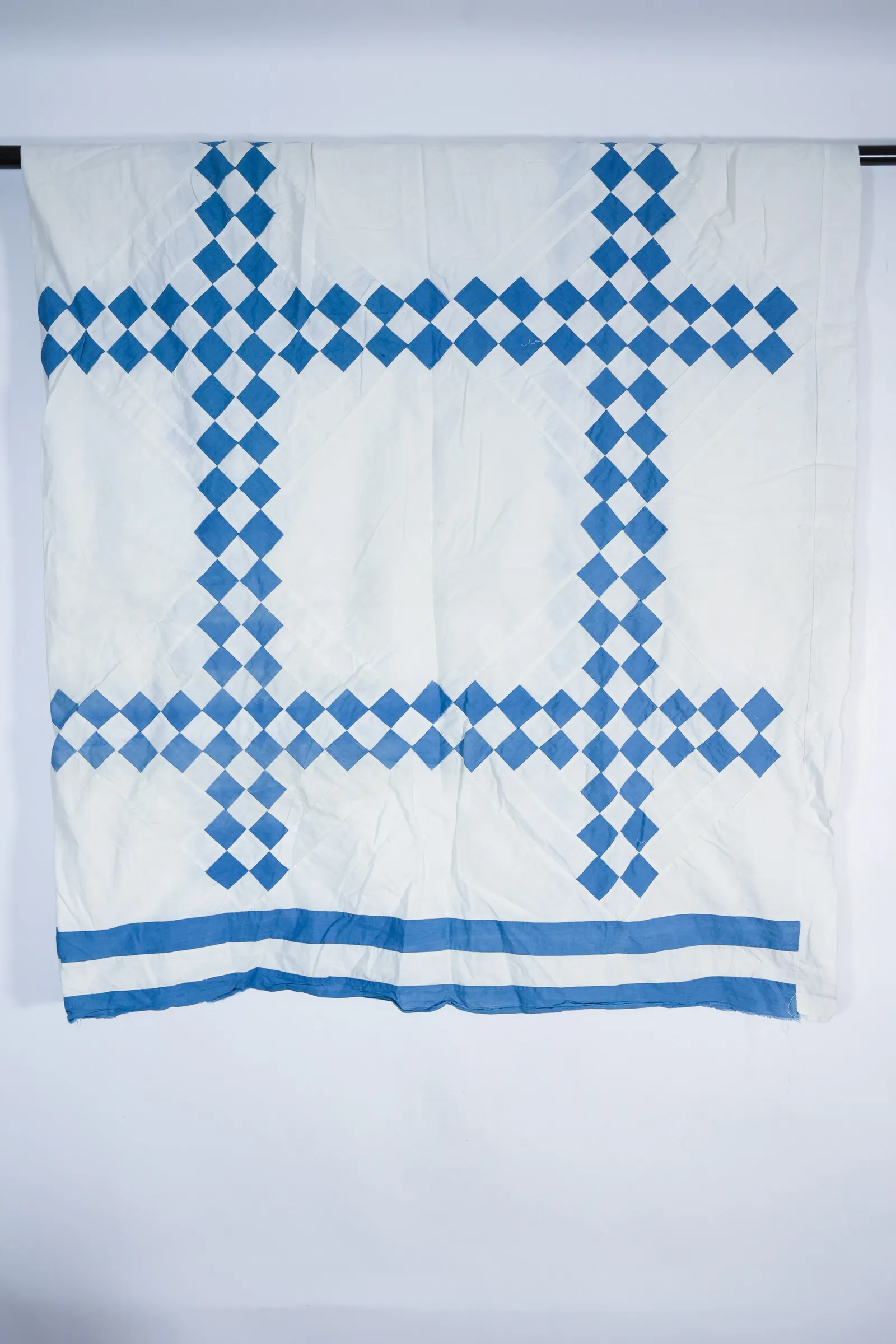 Hand Pieced Irish Chain Quilt Top